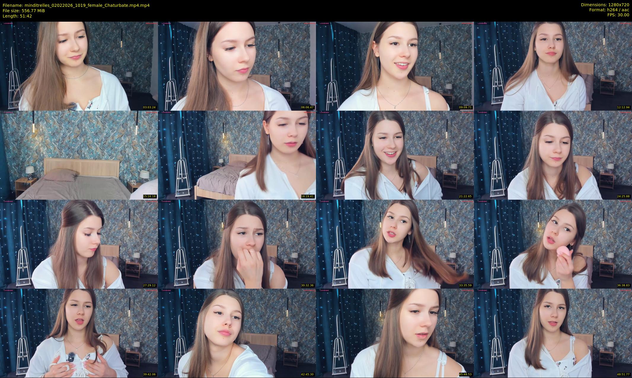 minditrelles — 52 minute Chaturbate female cam show recording, 720p, Feb 2, 2026