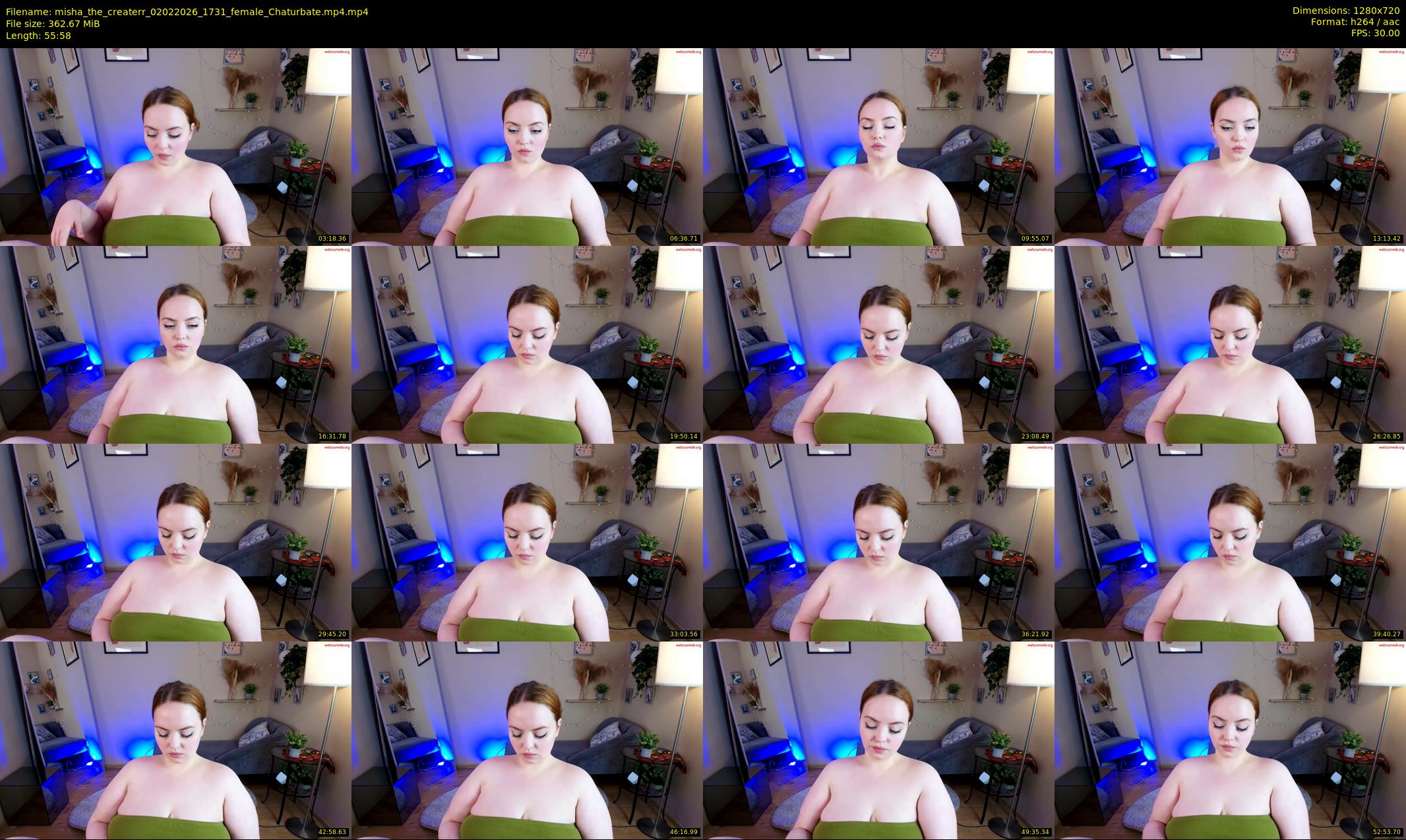 misha_the_createrr — 56 minute Chaturbate female cam show recording, 720p, Feb 2, 2026