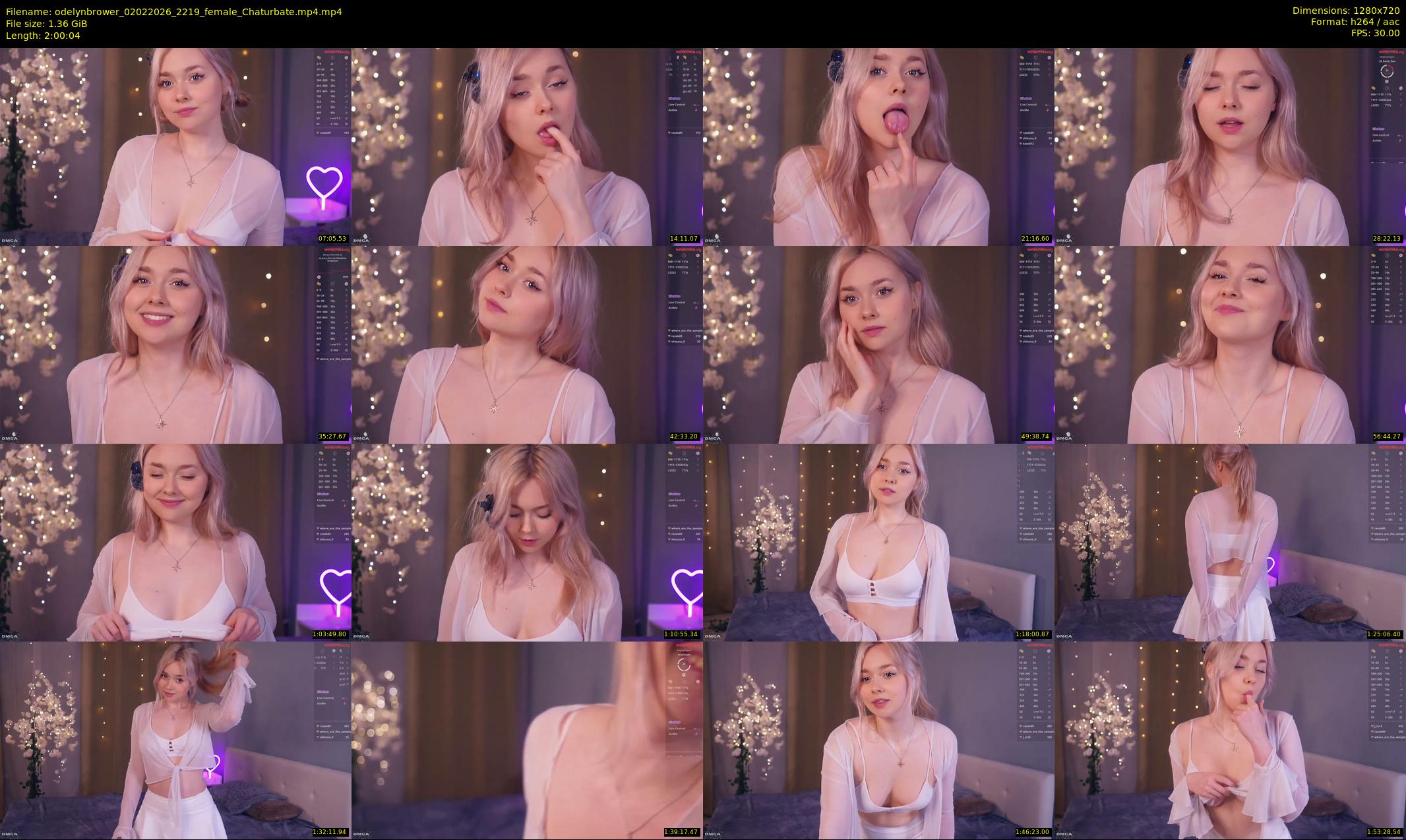 odelynbrower — 121 minute Chaturbate female cam show recording, 720p, Feb 2, 2026