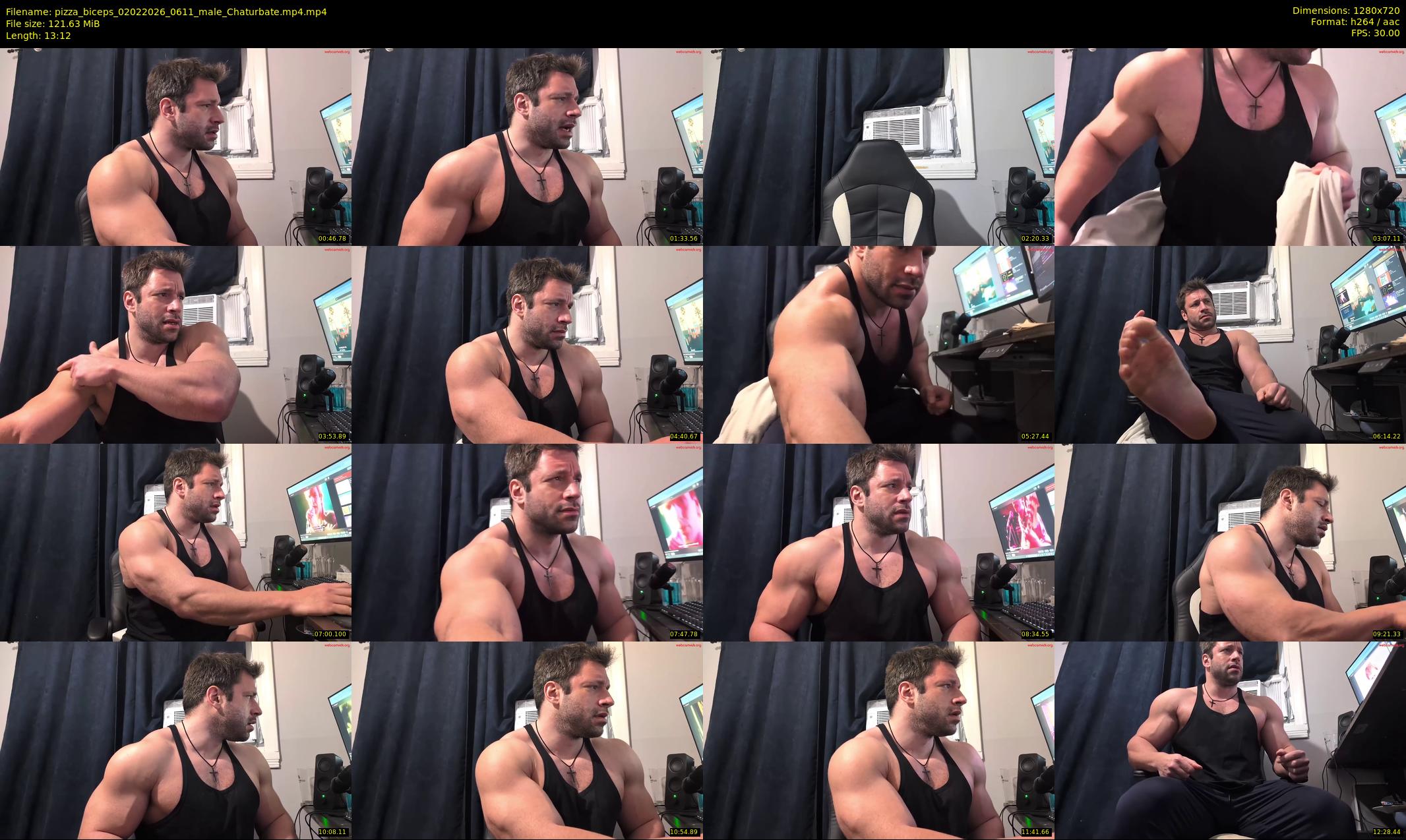pizza_biceps — 14 minute Chaturbate male cam show recording, 720p, Feb 2, 2026