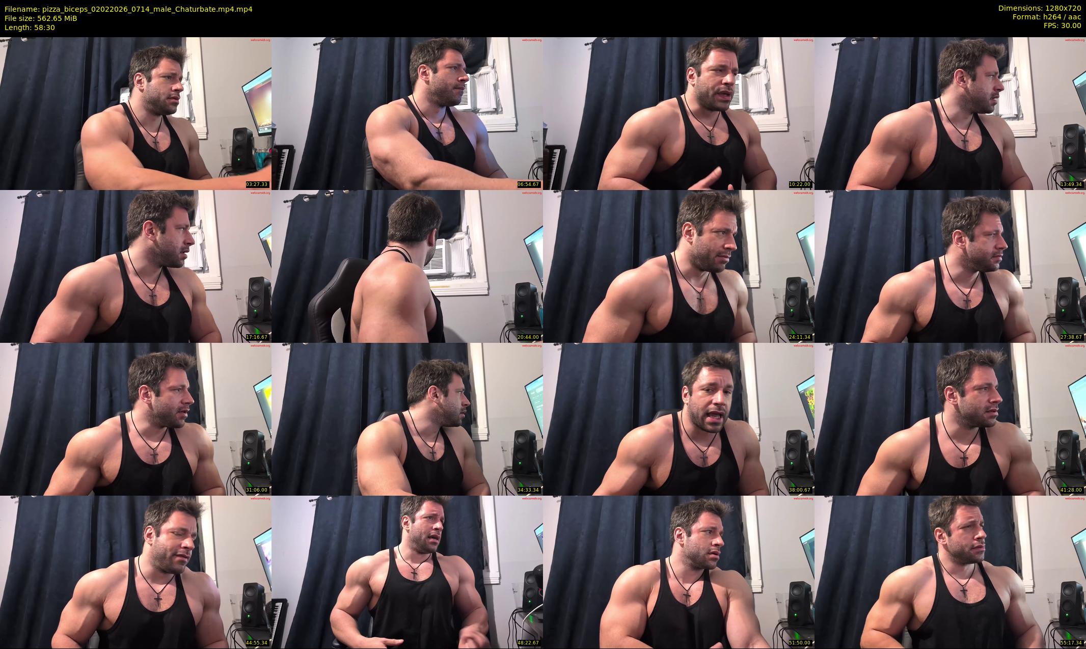 pizza_biceps — 59 minute Chaturbate male cam show recording, 720p, Feb 2, 2026