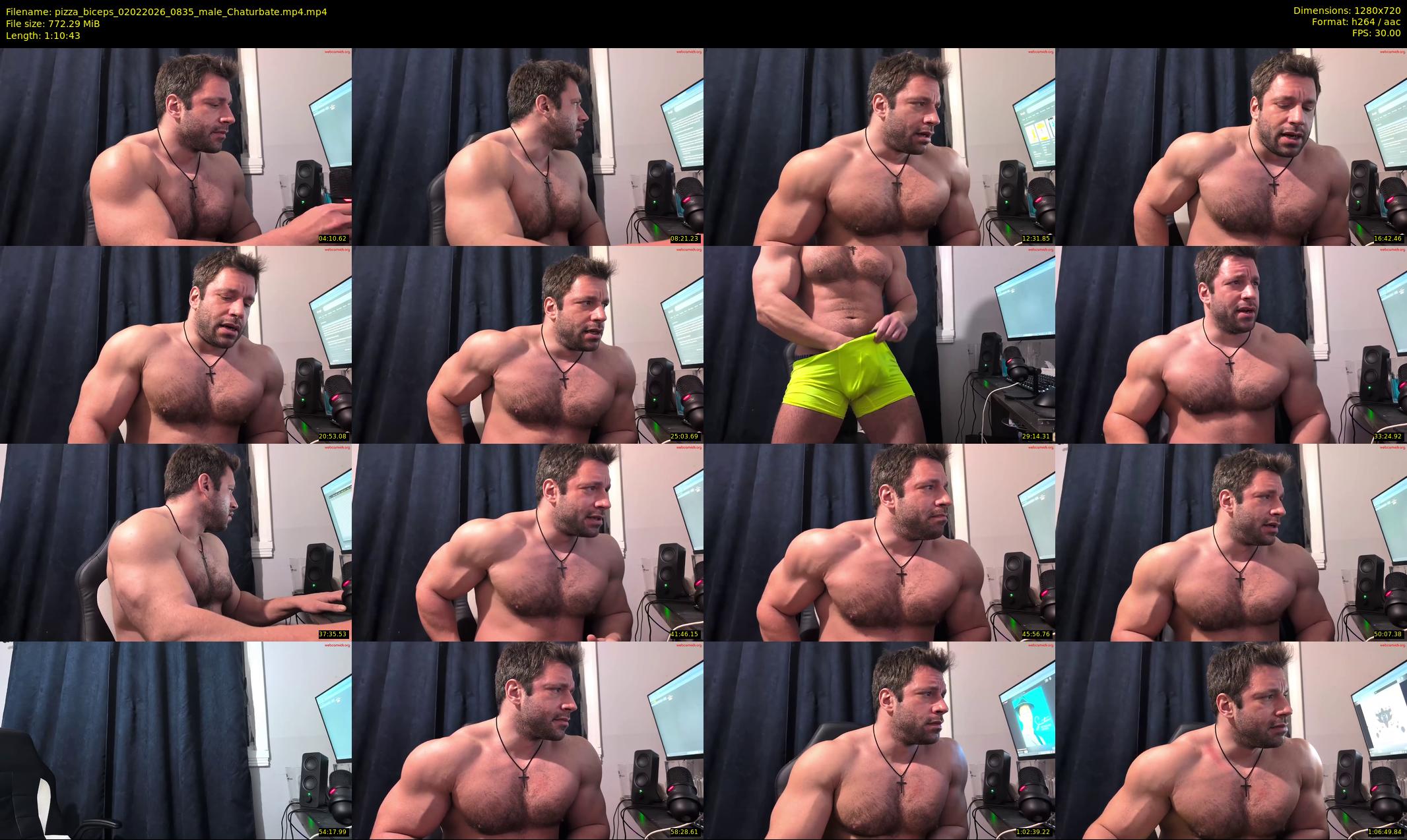pizza_biceps — 71 minute Chaturbate male cam show recording, 720p, Feb 2, 2026