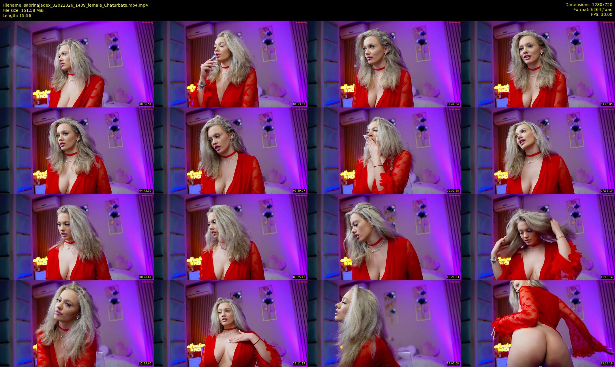 sabrinajadex — 16 minute Chaturbate female cam show recording, 720p, Feb 2, 2026
