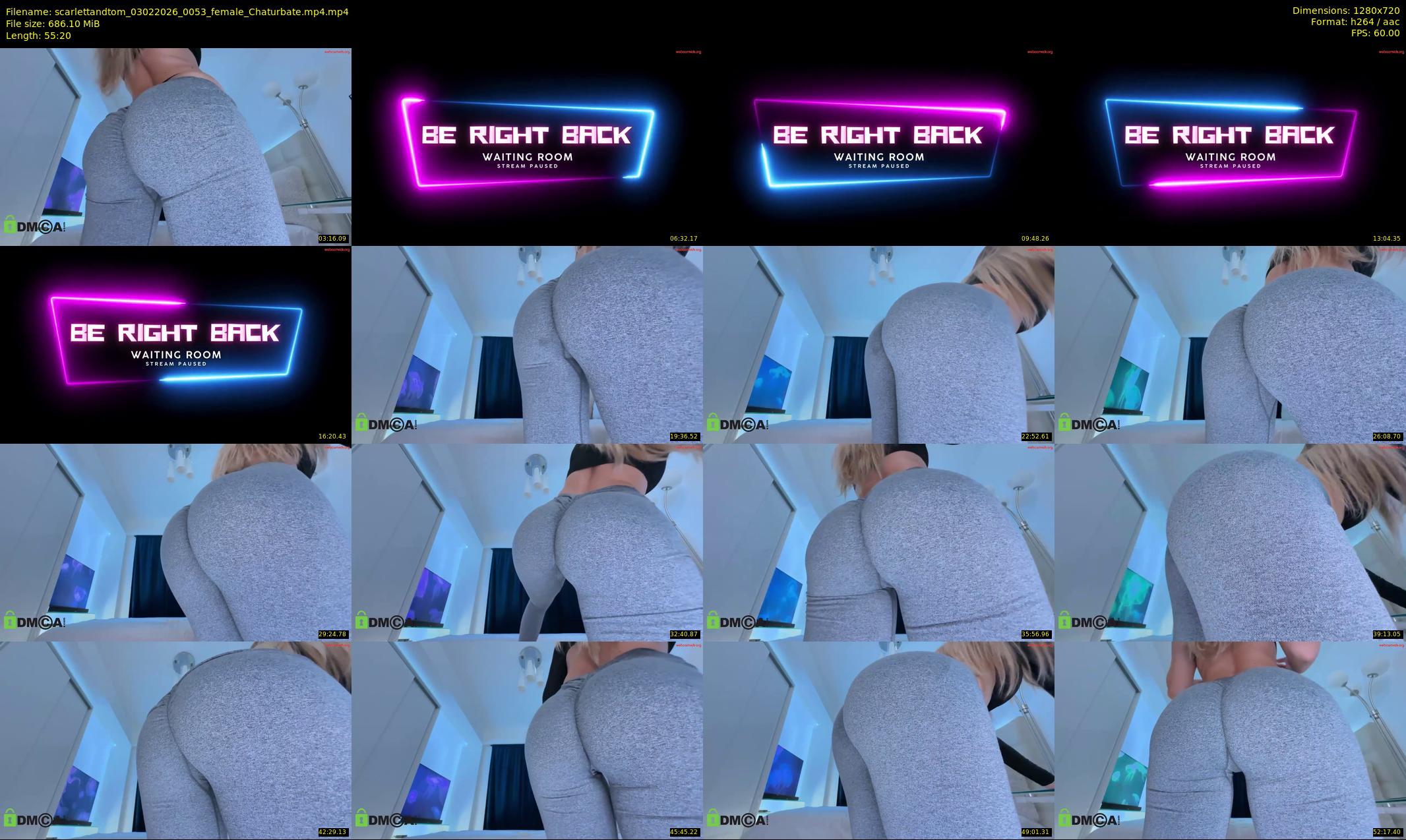 scarlettandtom — 56 minute Chaturbate couple cam show recording, 720p, Feb 3, 2026