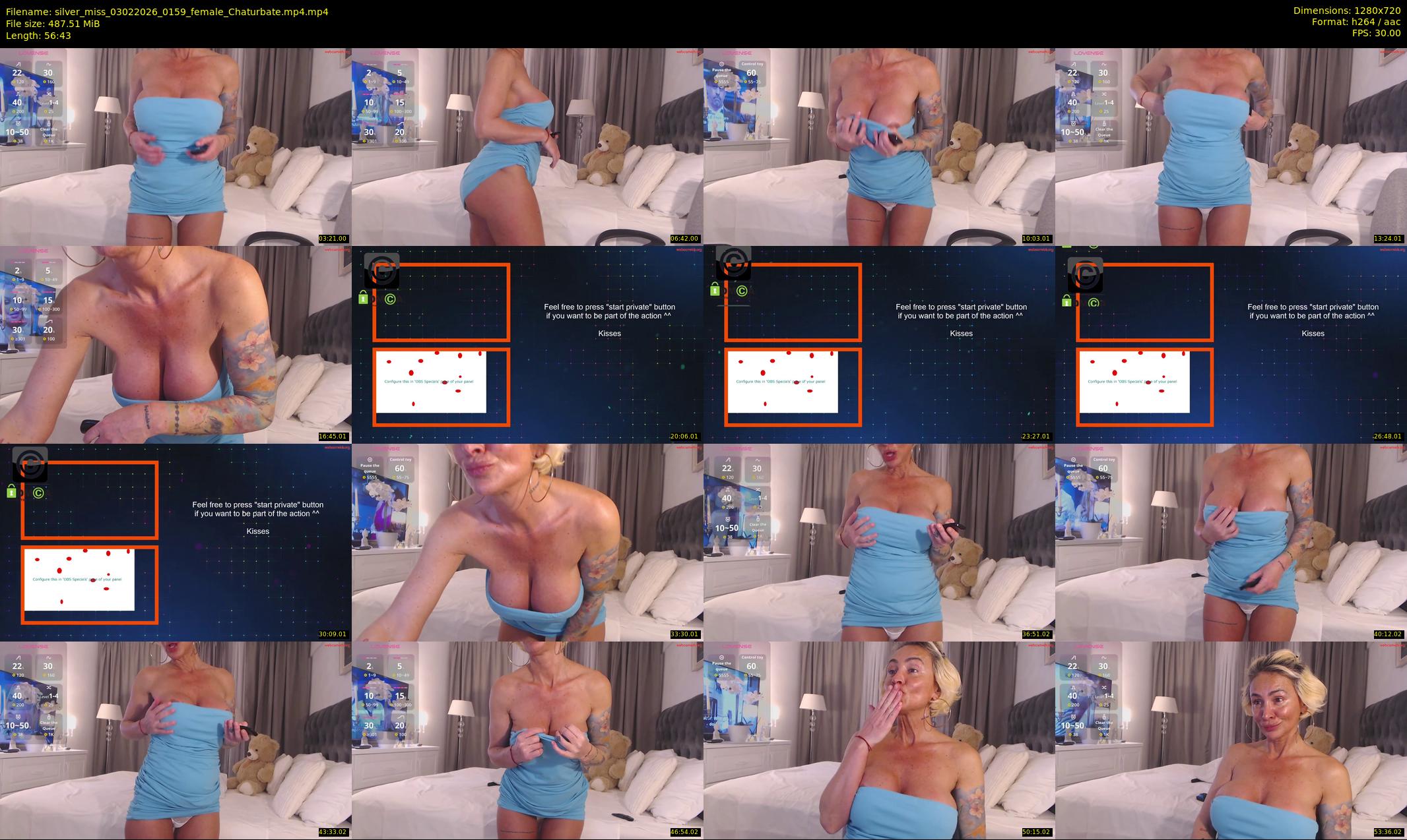 silver_miss — 57 minute Chaturbate female cam show recording, 720p, Feb 3, 2026