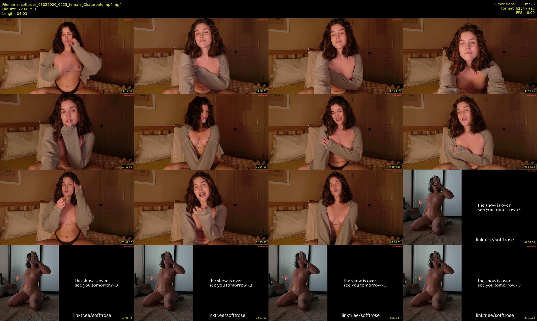 sofftrose — 5 minute Chaturbate female cam show recording, 720p, Feb 3, 2026