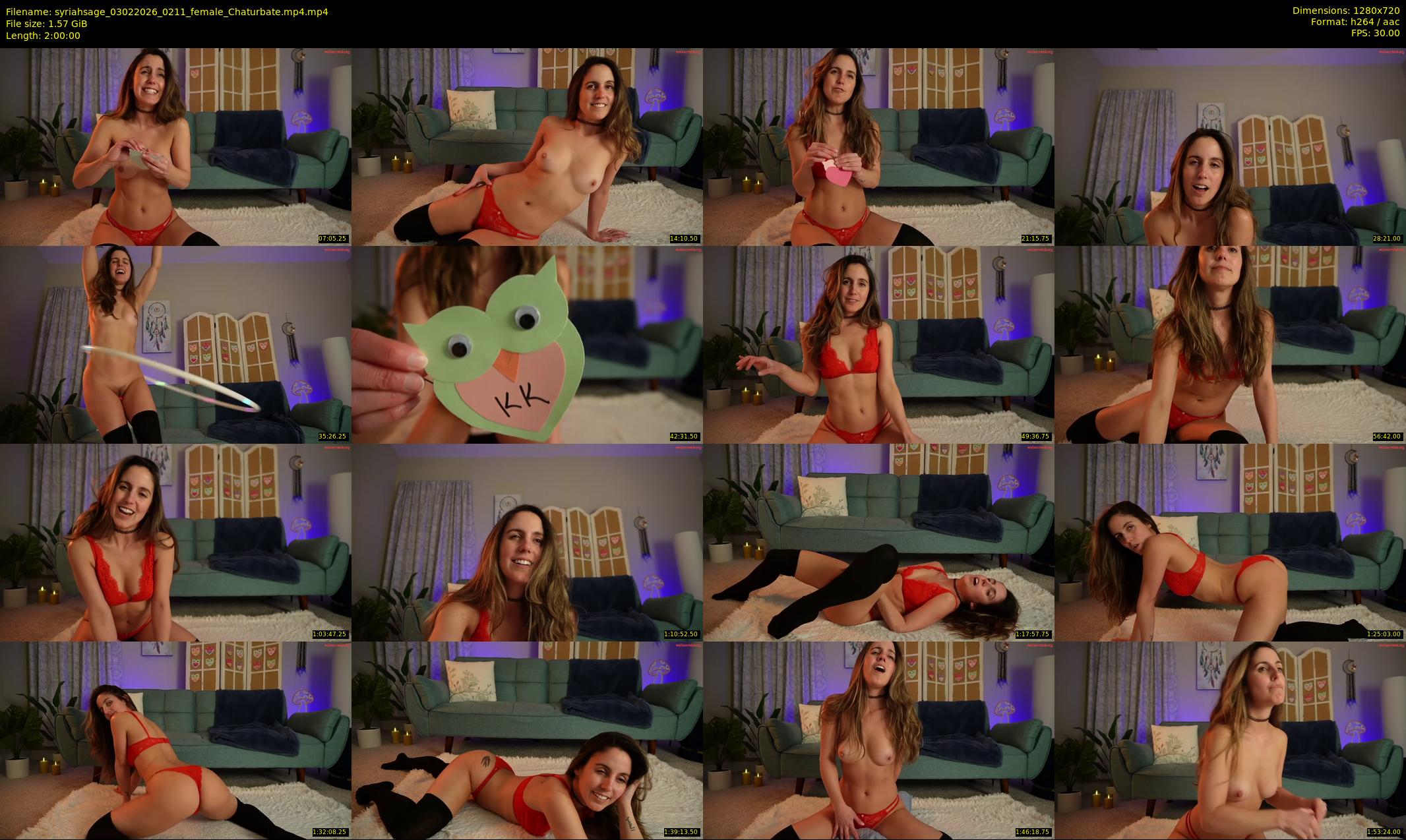syriahsage — 120 minute Chaturbate female cam show recording, 720p, Feb 3, 2026