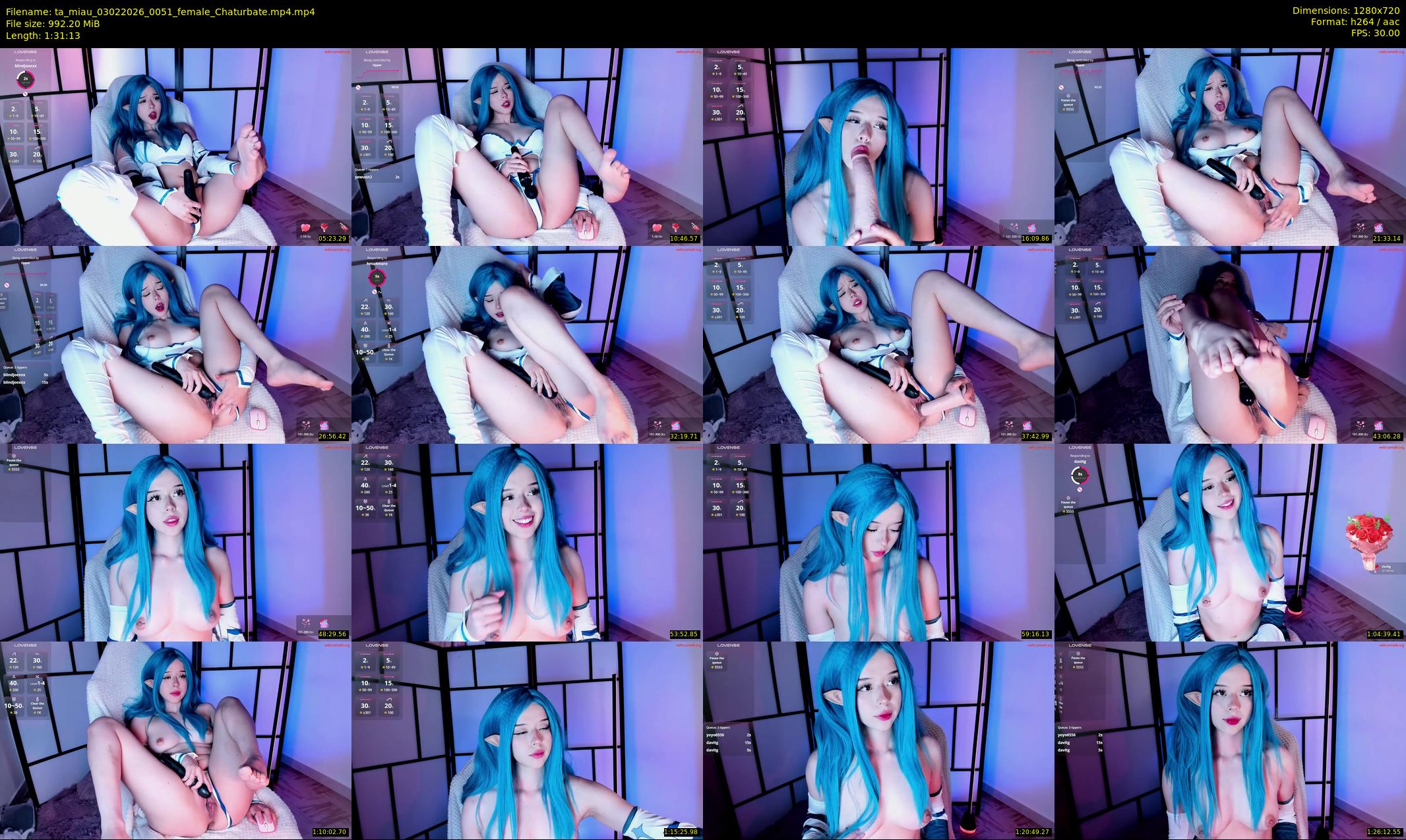 ta_miau — 92 minute Chaturbate female cam show recording, 720p, Feb 3, 2026