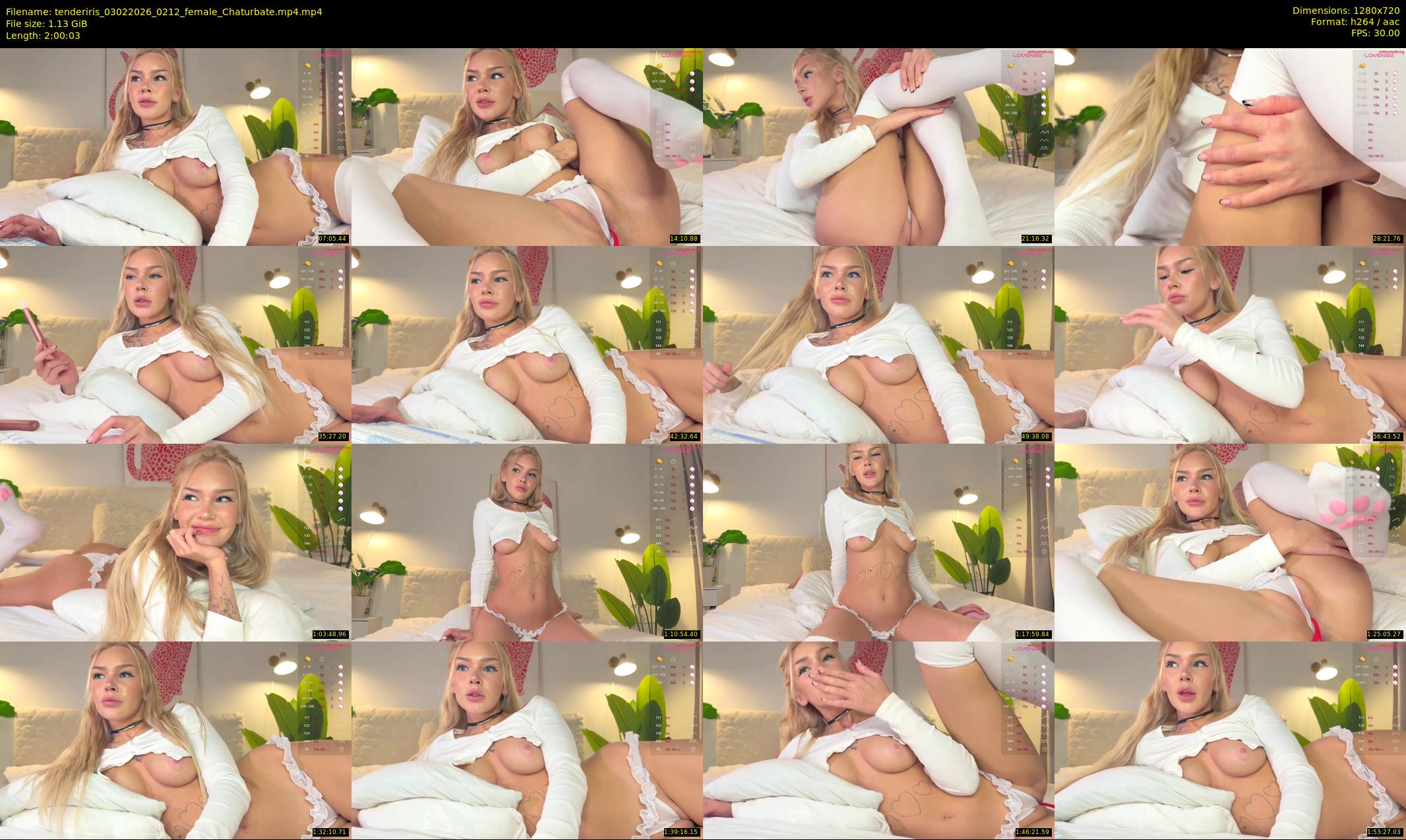 tenderiris — 121 minute Chaturbate female cam show recording, 720p, Feb 3, 2026