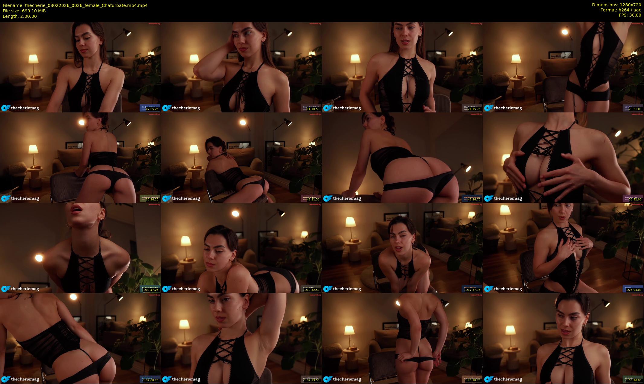 thecherie — 120 minute Chaturbate female cam show recording, 720p, Feb 3, 2026