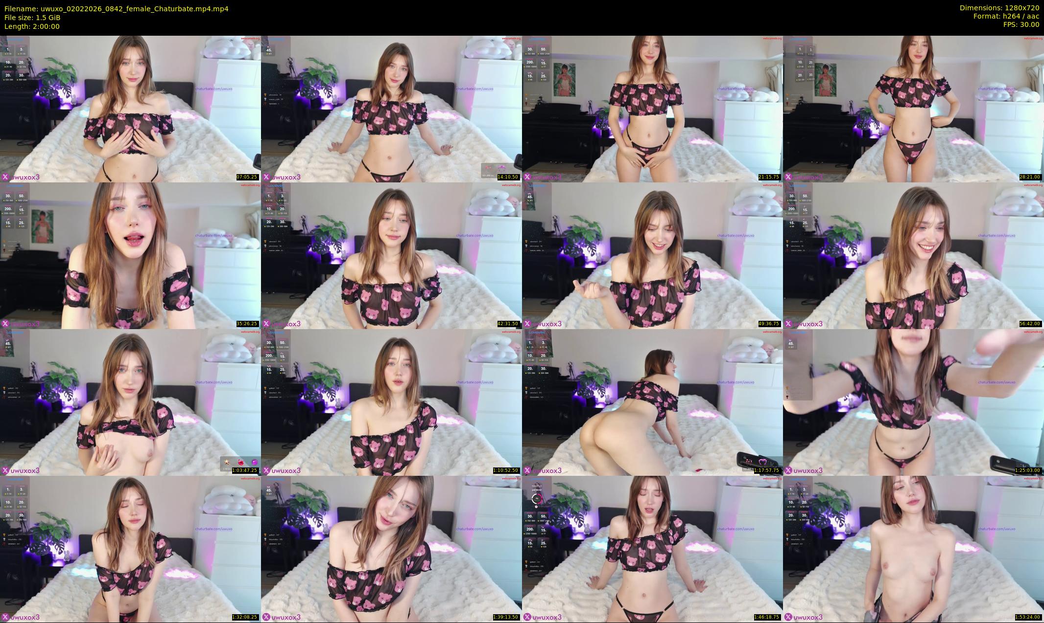 uwuxo — 120 minute Chaturbate female cam show recording, 720p, Feb 2, 2026