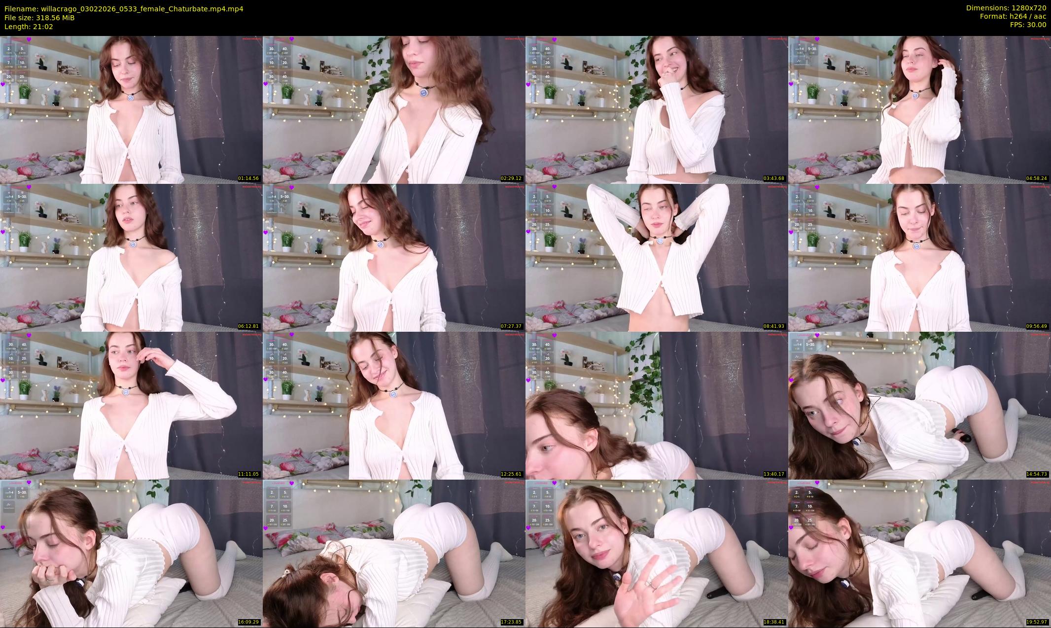willacrago — 22 minute Chaturbate female cam show recording, 720p, Feb 3, 2026