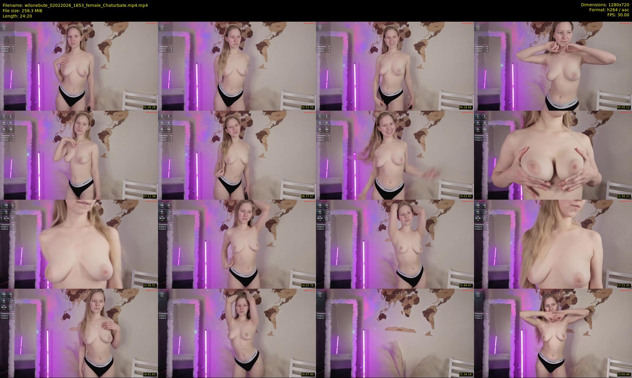 wilonebute — 25 minute Chaturbate female cam show recording, 720p, Feb 2, 2026