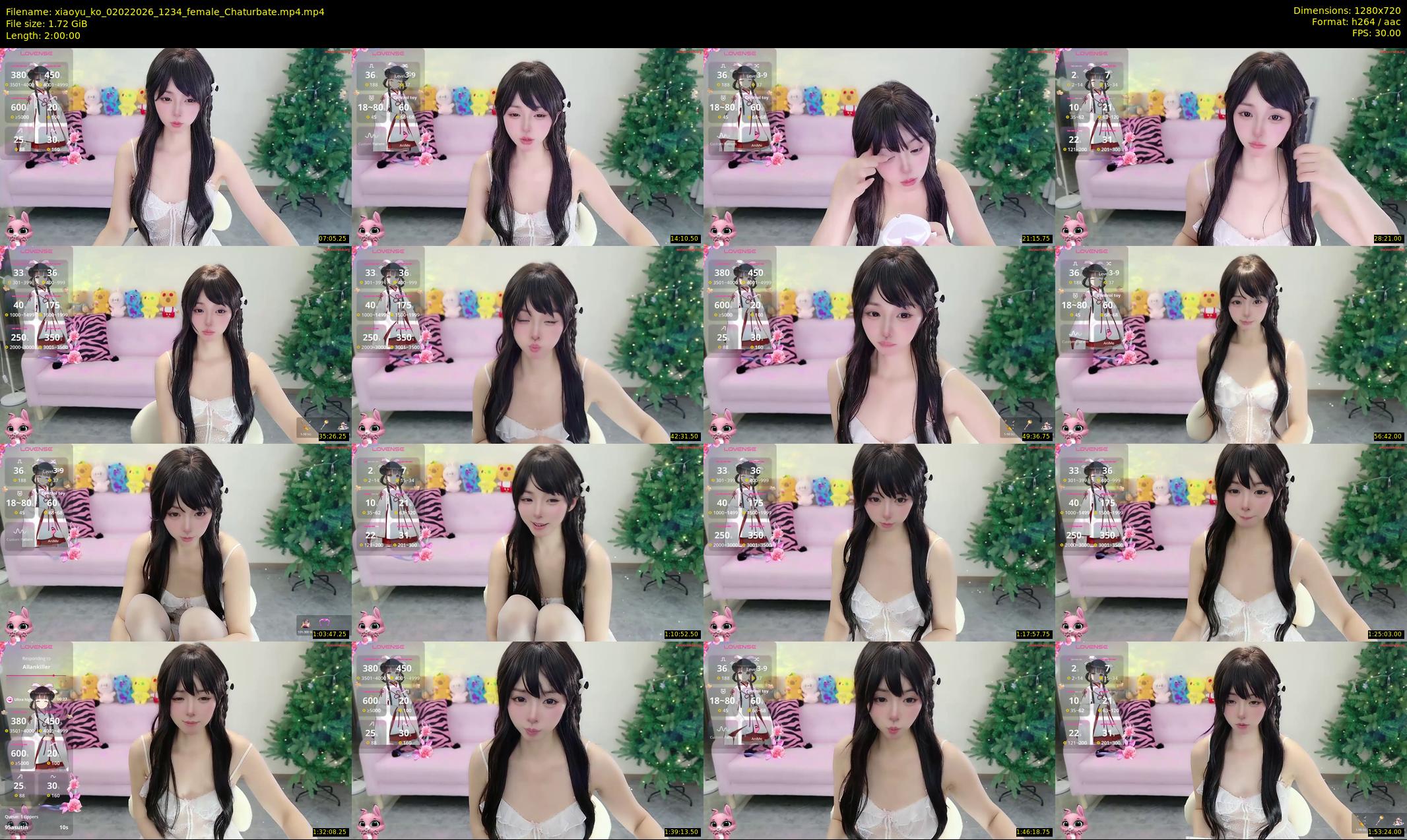 xiaoyu_ko — 120 minute Chaturbate female cam show recording, 720p, Feb 2, 2026