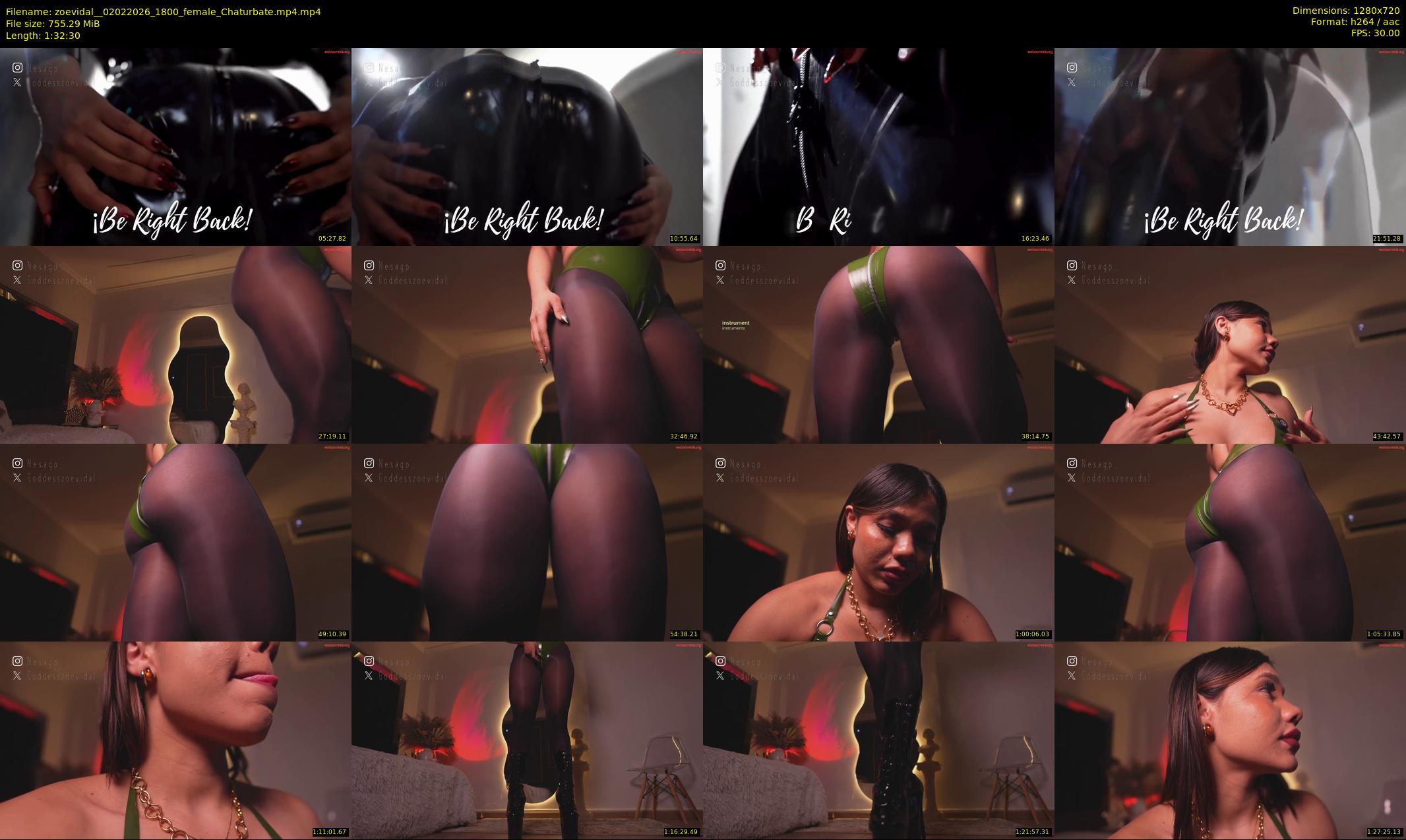 zoevidal_ — 93 minute Chaturbate female cam show recording, 720p, Feb 2, 2026