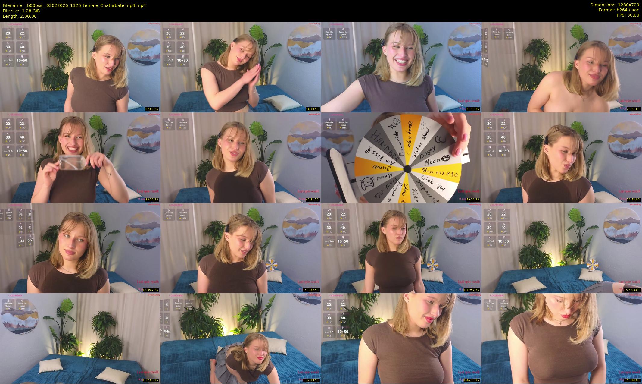 _b00bss_ — 120 minute Chaturbate female cam show recording, 720p, Feb 3, 2026