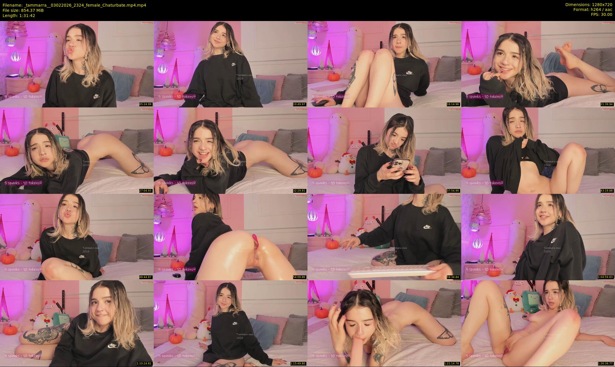 _tammarra_ — 92 minute Chaturbate female cam show recording, 720p, Feb 3, 2026
