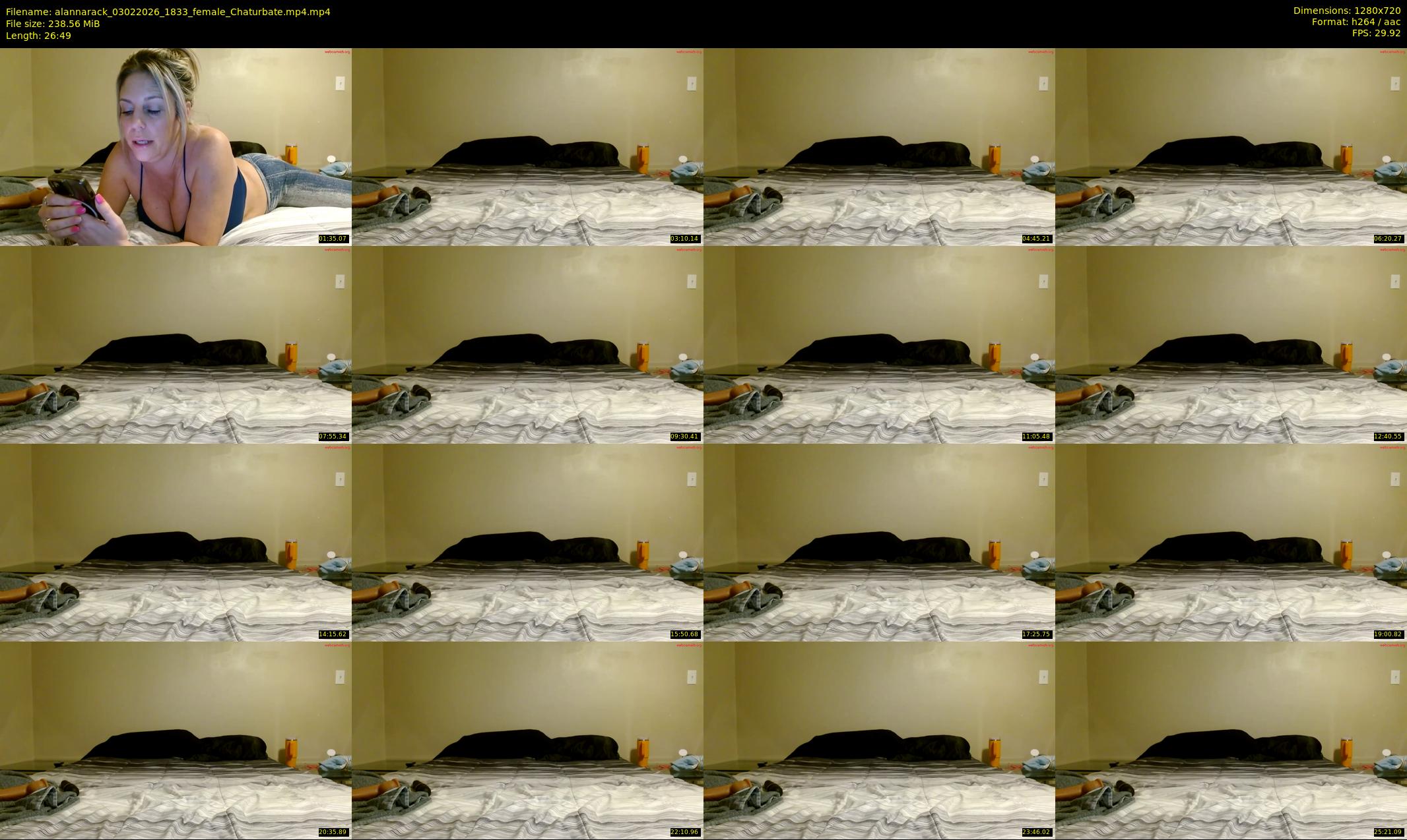 alannarack — 27 minute Chaturbate female cam show recording, 720p, Feb 3, 2026