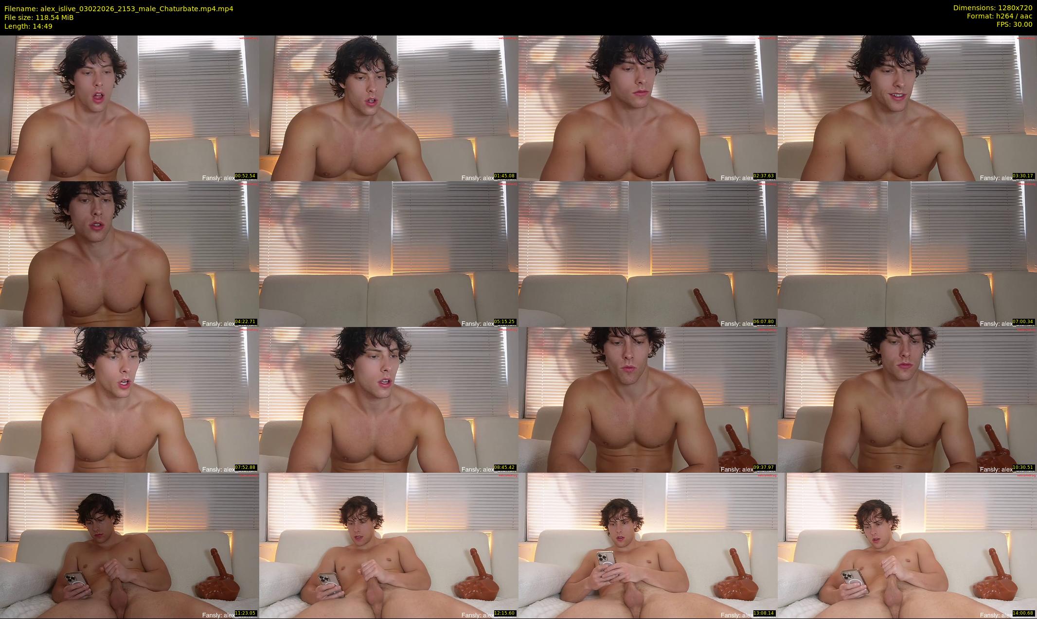 alex_islive — 15 minute Chaturbate male cam show recording, 720p, Feb 3, 2026