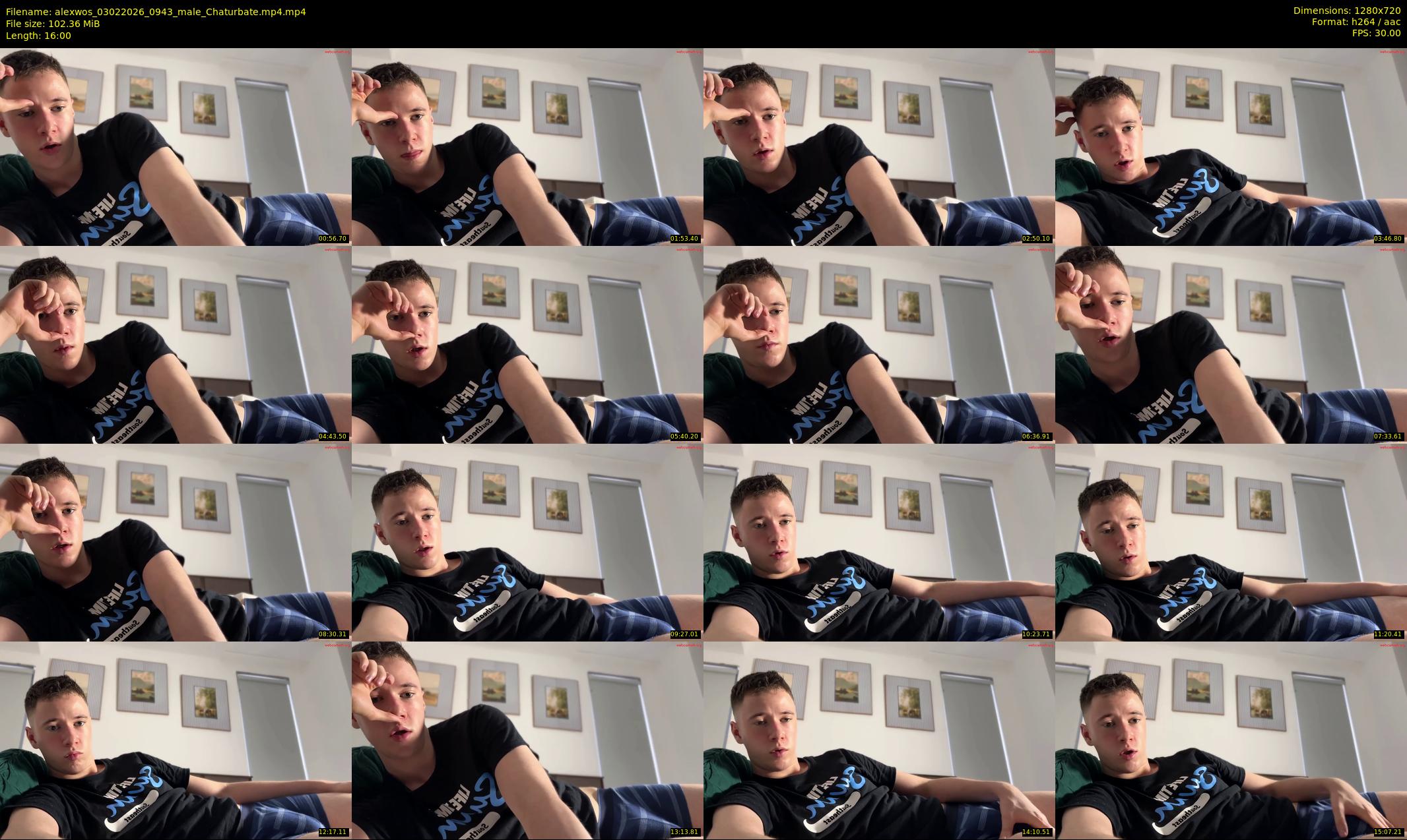 alexwos — 16 minute Chaturbate male cam show recording, 720p, Feb 3, 2026