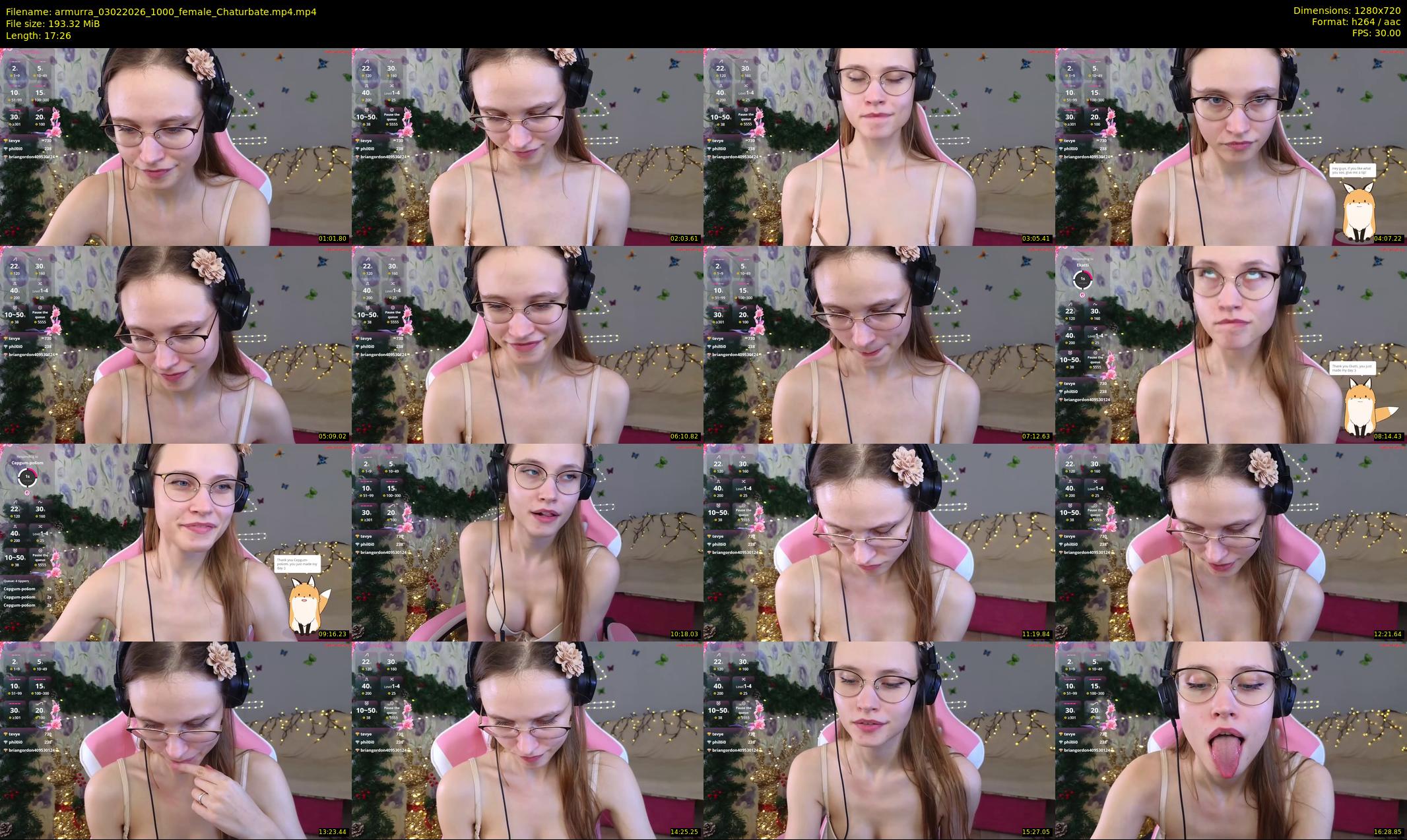 armurra — 18 minute Chaturbate female cam show recording, 720p, Feb 3, 2026