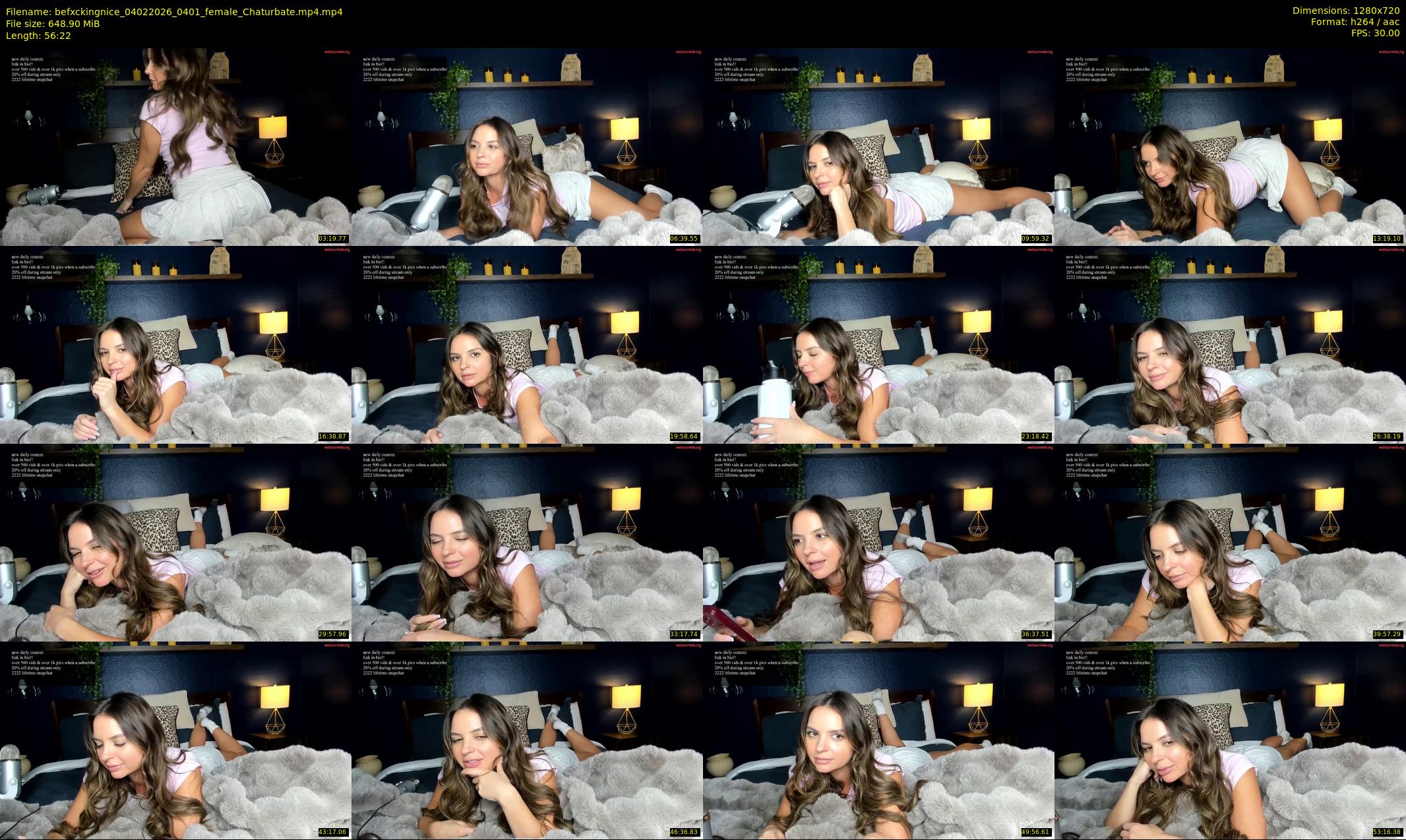 befxckingnice — 57 minute Chaturbate female cam show recording, 720p, Feb 4, 2026