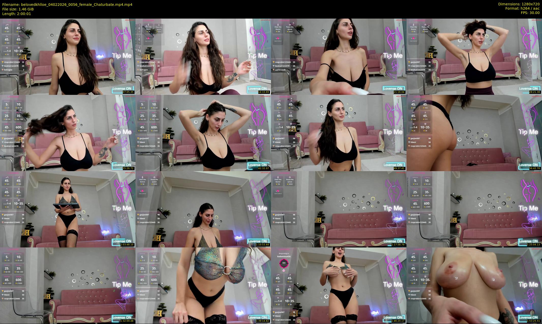 belovedkhlloe — 121 minute Chaturbate female cam show recording, 720p, Feb 4, 2026