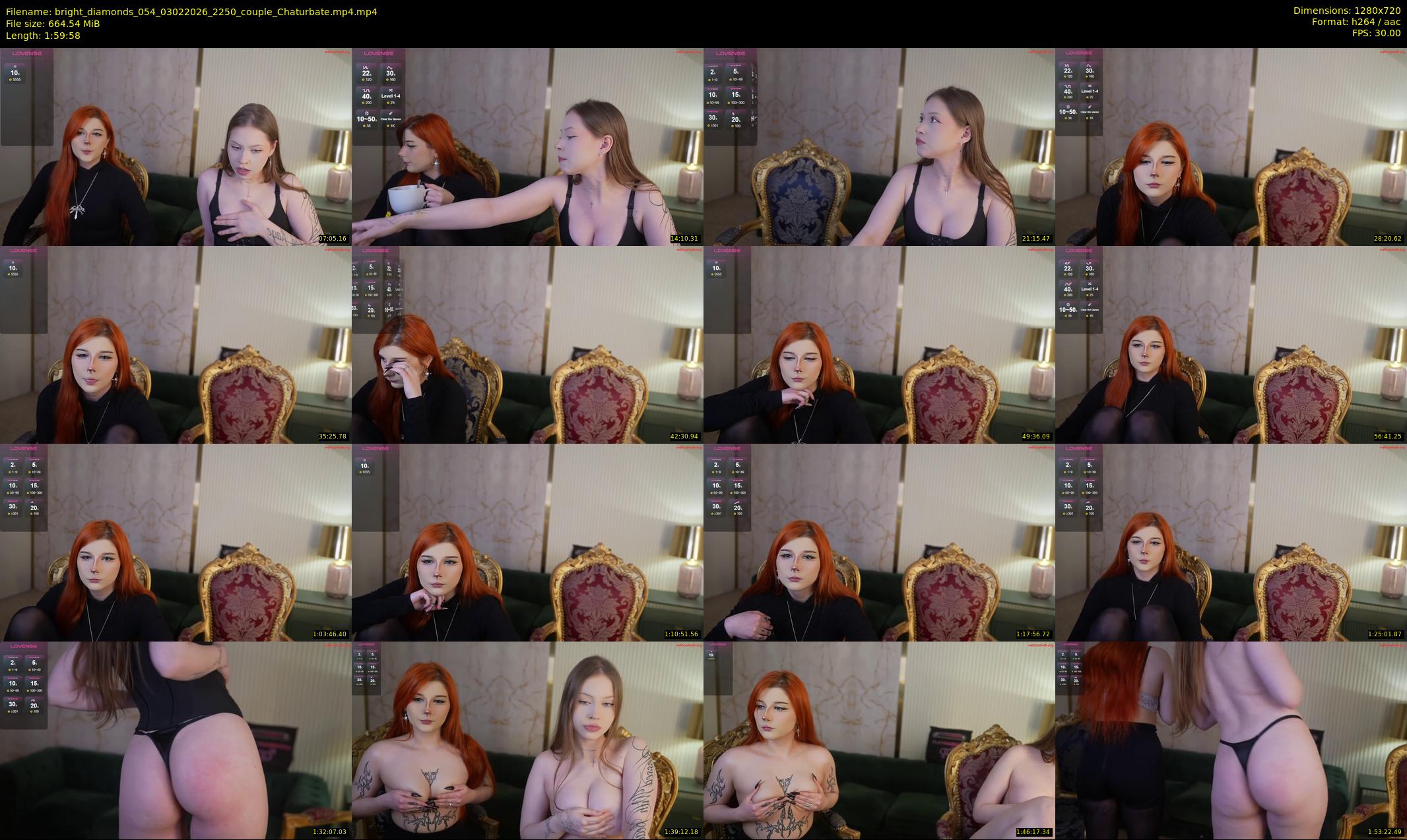 bright_diamonds_054 — 120 minute Chaturbate couple cam show recording, 720p, Feb 3, 2026