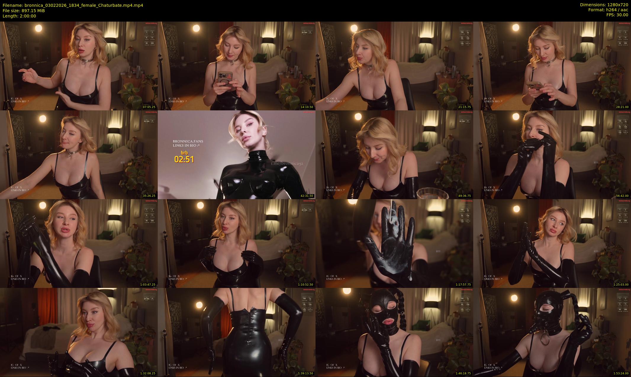 bronnica — 120 minute Chaturbate female cam show recording, 720p, Feb 3, 2026