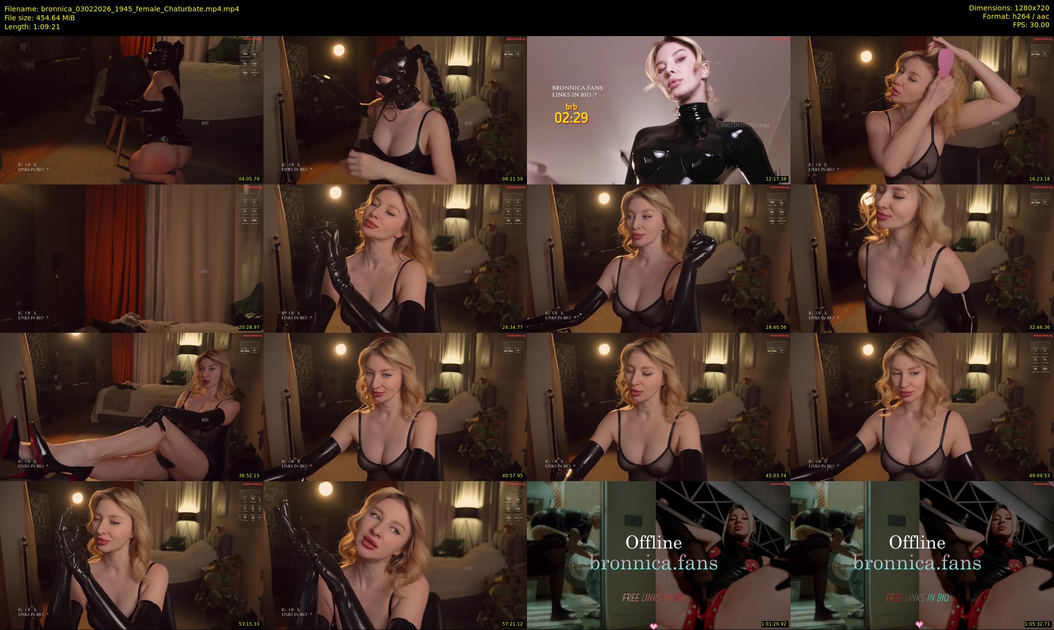 bronnica — 70 minute Chaturbate female cam show recording, 720p, Feb 3, 2026
