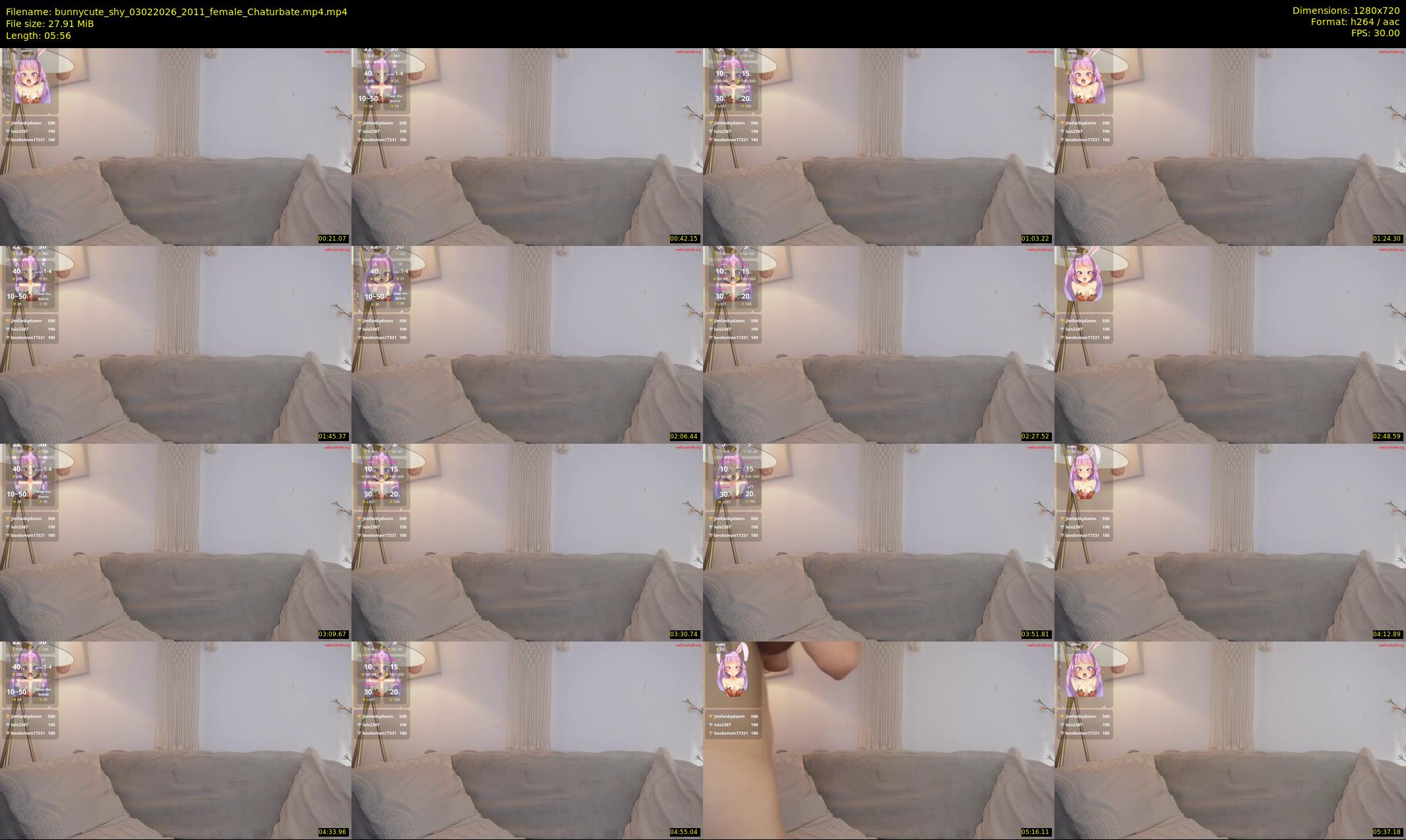 bunnycute_shy — 6 minute Chaturbate female cam show recording, 720p, Feb 3, 2026