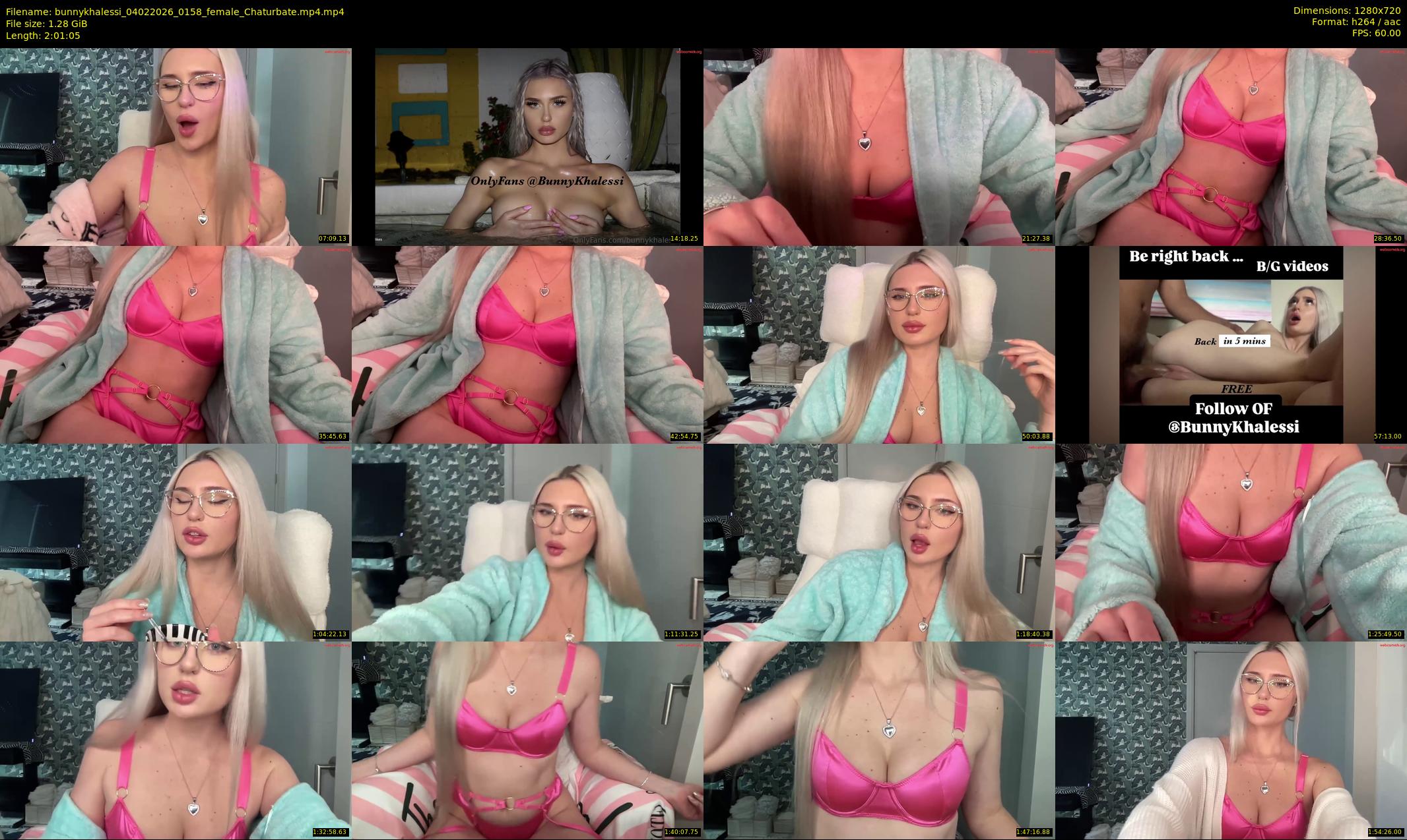 bunnykhalessi — 122 minute Chaturbate female cam show recording, 720p, Feb 4, 2026