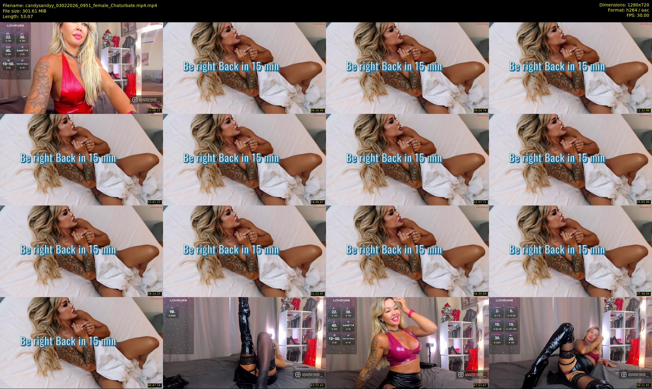 candysandyy — 54 minute Chaturbate female cam show recording, 720p, Feb 3, 2026