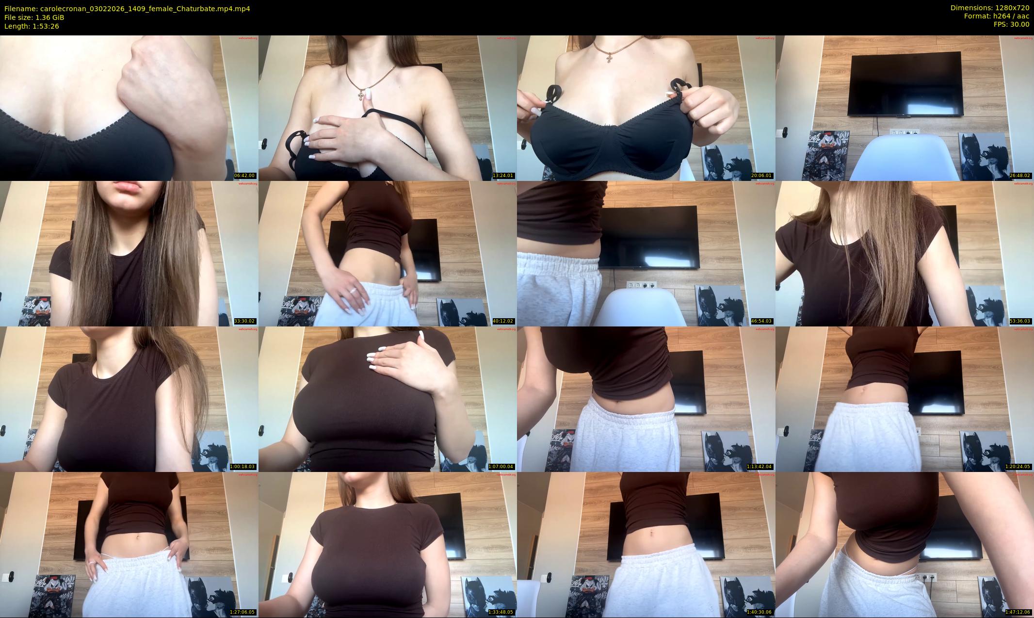 carolecronan — 114 minute Chaturbate female cam show recording, 720p, Feb 3, 2026