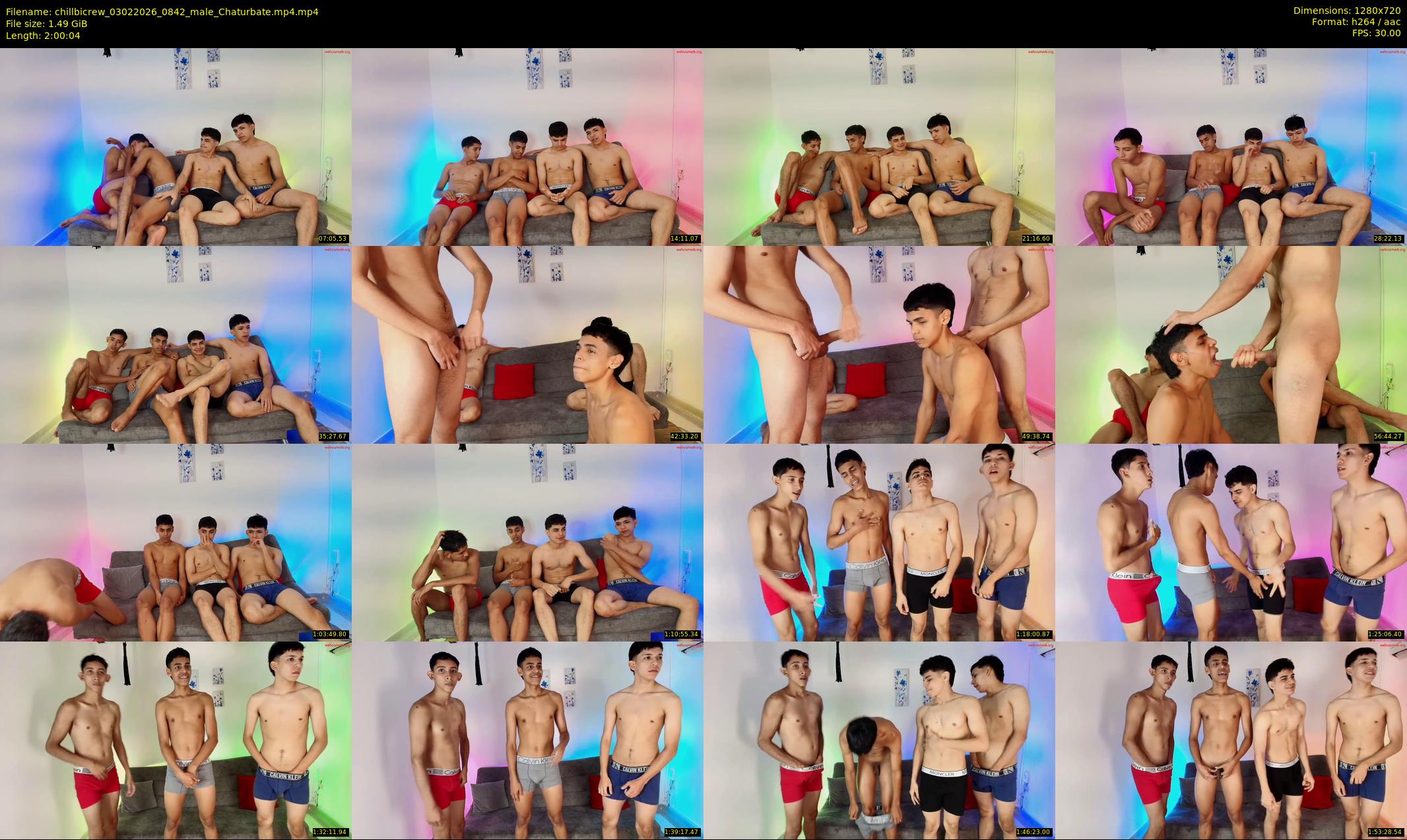 chillbicrew — 121 minute Chaturbate male cam show recording, 720p, Feb 3, 2026