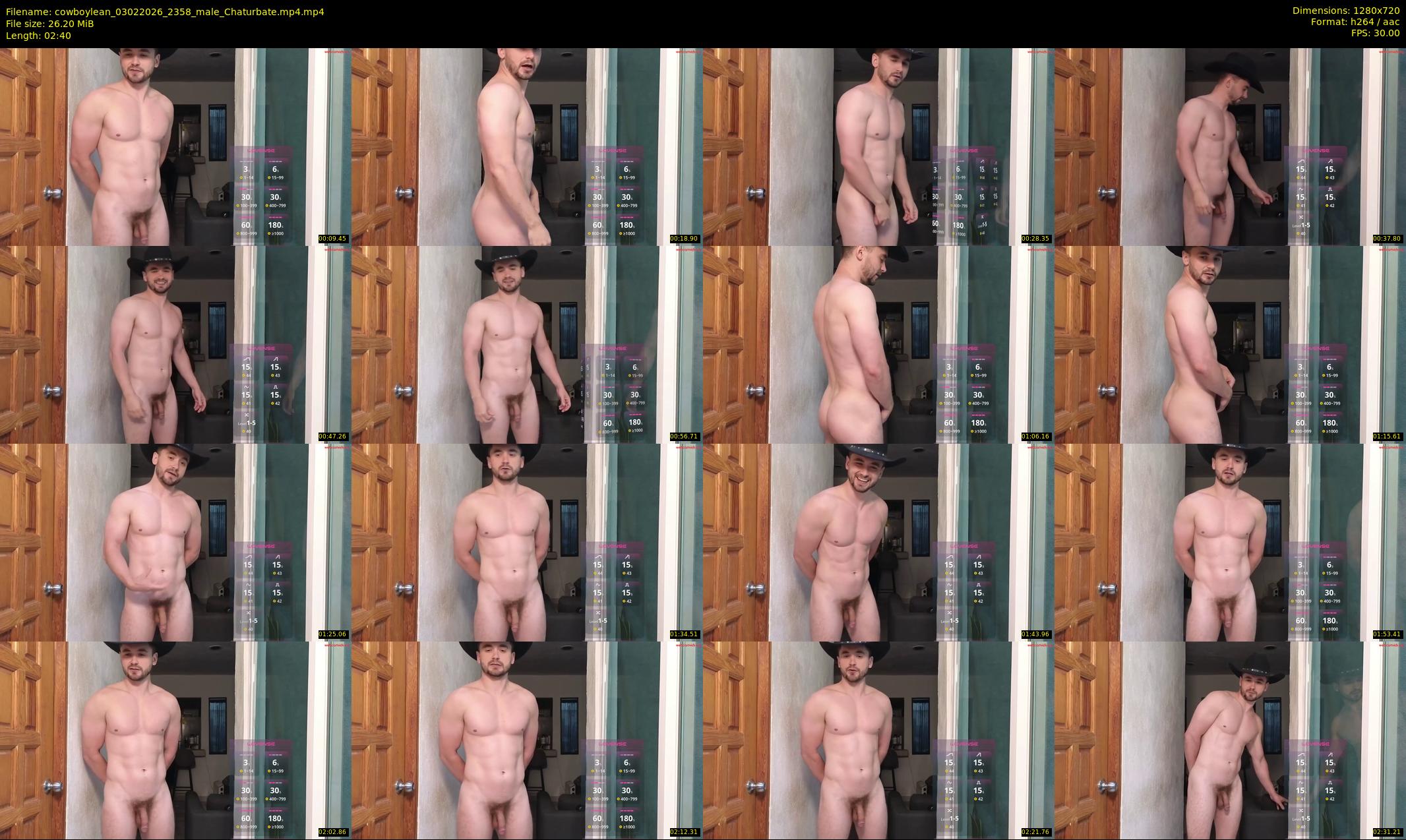 cowboylean — 3 minute Chaturbate male cam show recording, 720p, Feb 3, 2026