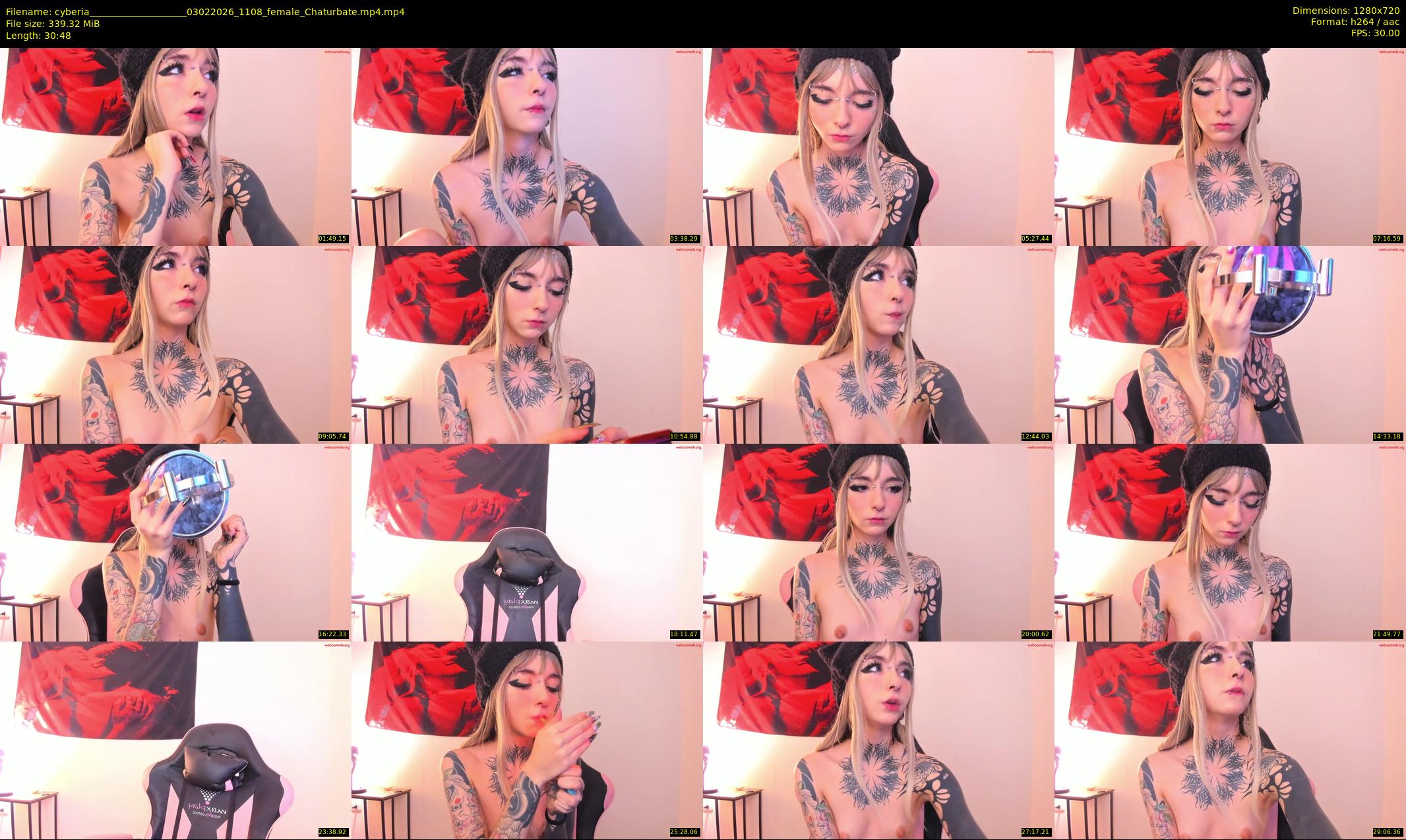 cyberia____________________ — 31 minute Chaturbate female cam show recording, 720p, Feb 3, 2026