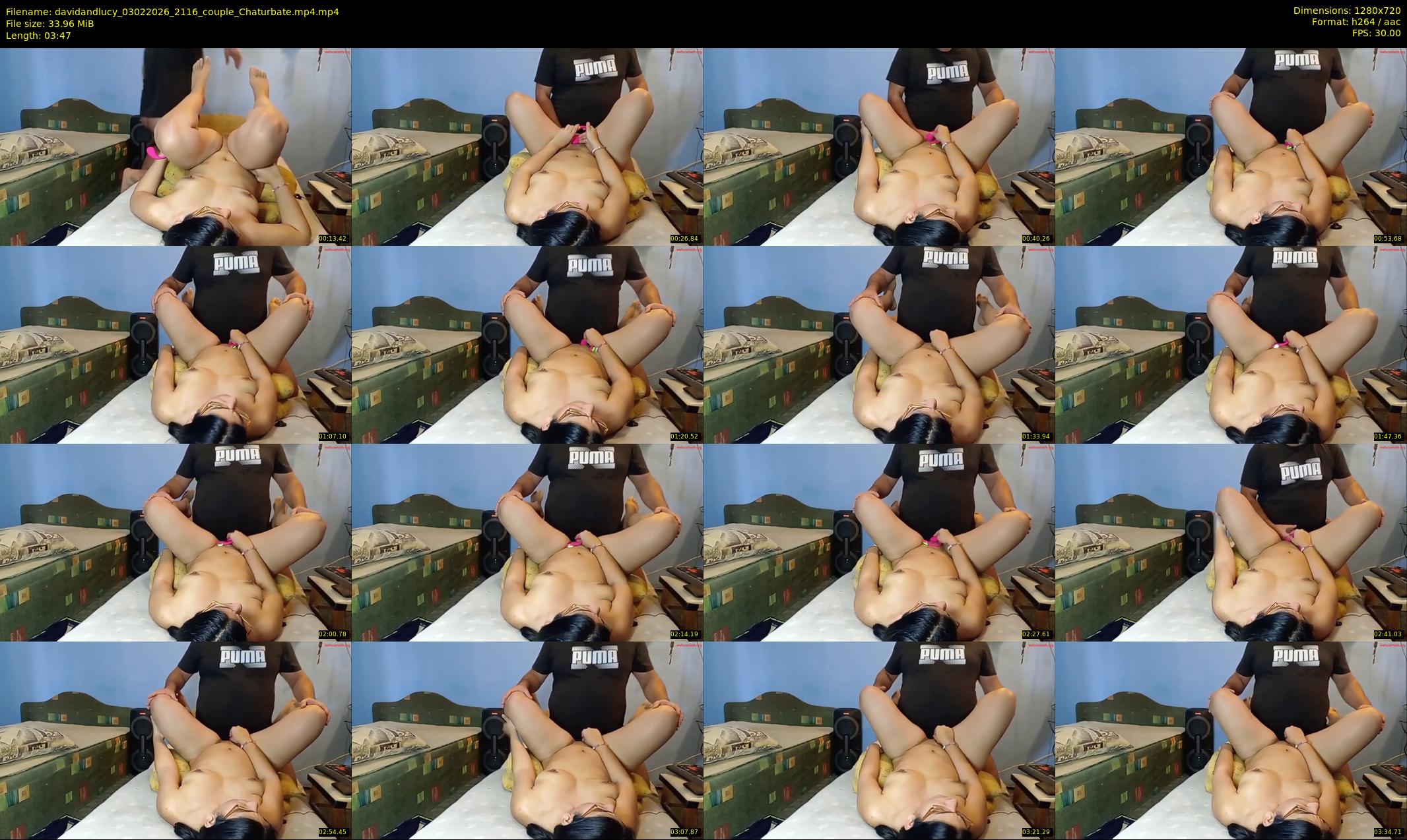 davidandlucy — 4 minute Chaturbate couple cam show recording, 720p, Feb 3, 2026