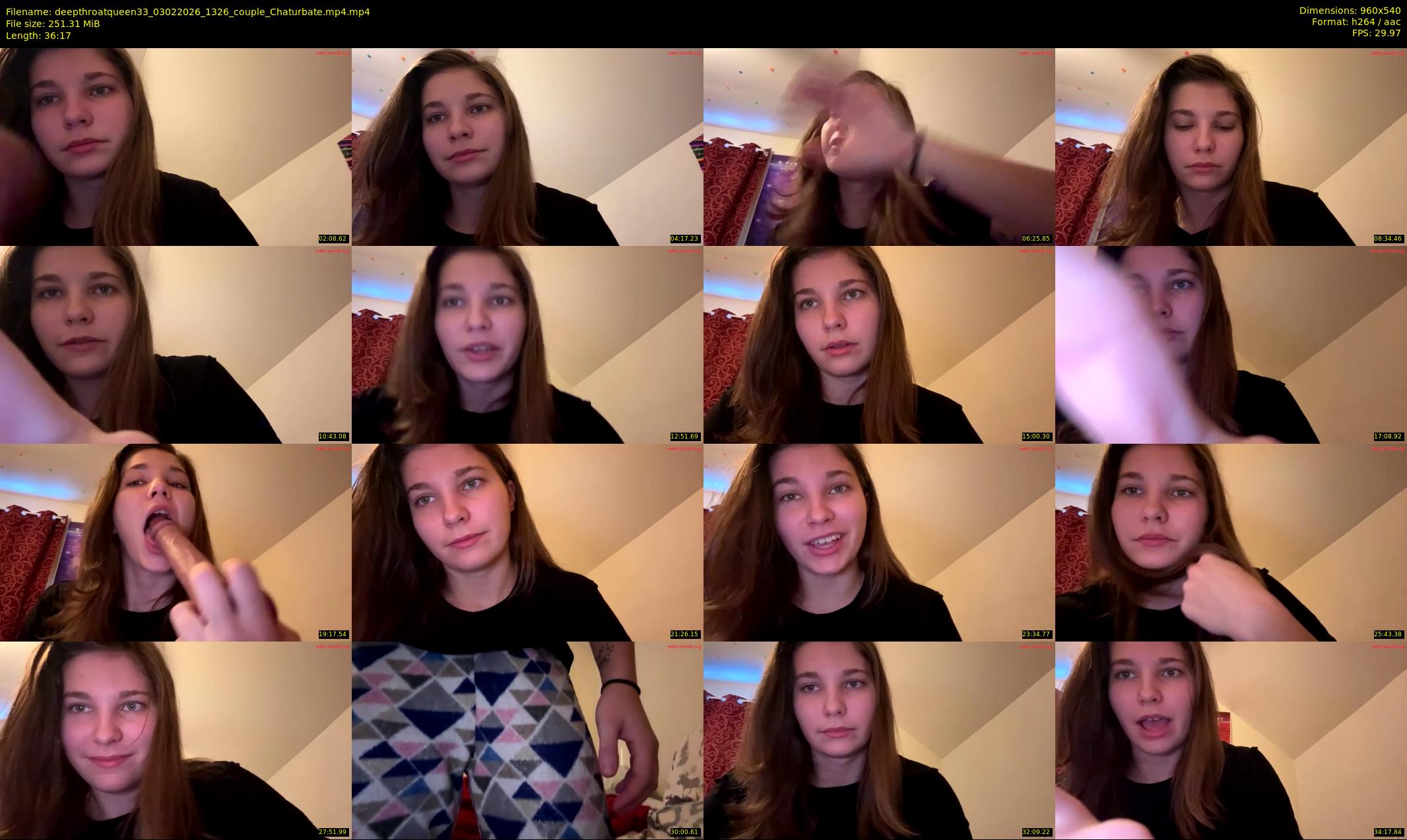 deepthroatqueen33 — 37 minute Chaturbate female cam show recording, 480p, Feb 3, 2026