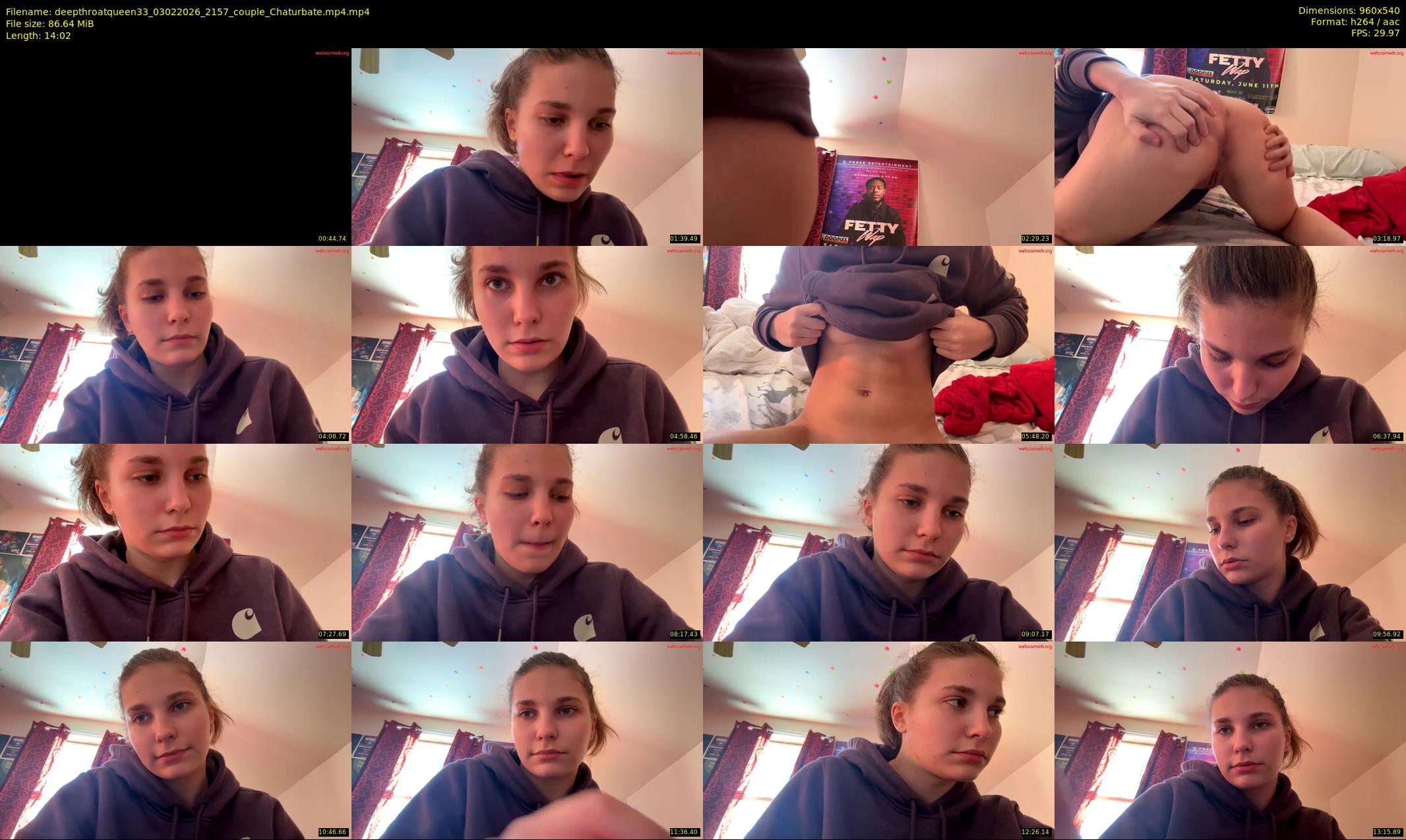 deepthroatqueen33 — 15 minute Chaturbate female cam show recording, 480p, Feb 3, 2026