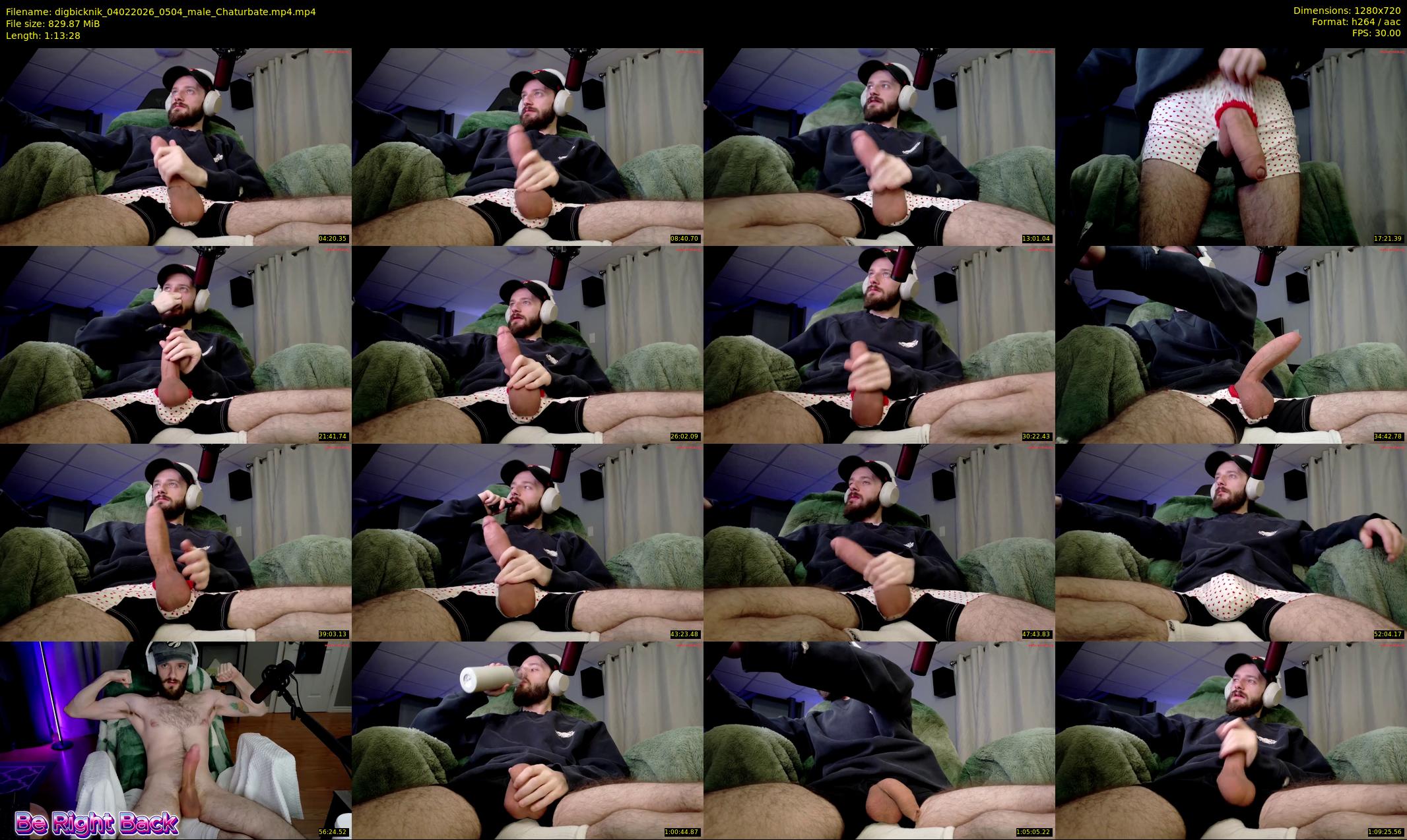 digbicknik — 74 minute Chaturbate male cam show recording, 720p, Feb 4, 2026