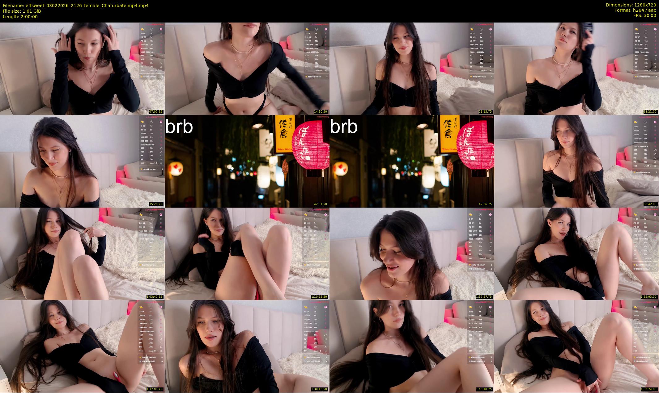 effsweet — 120 minute Chaturbate female cam show recording, 720p, Feb 3, 2026