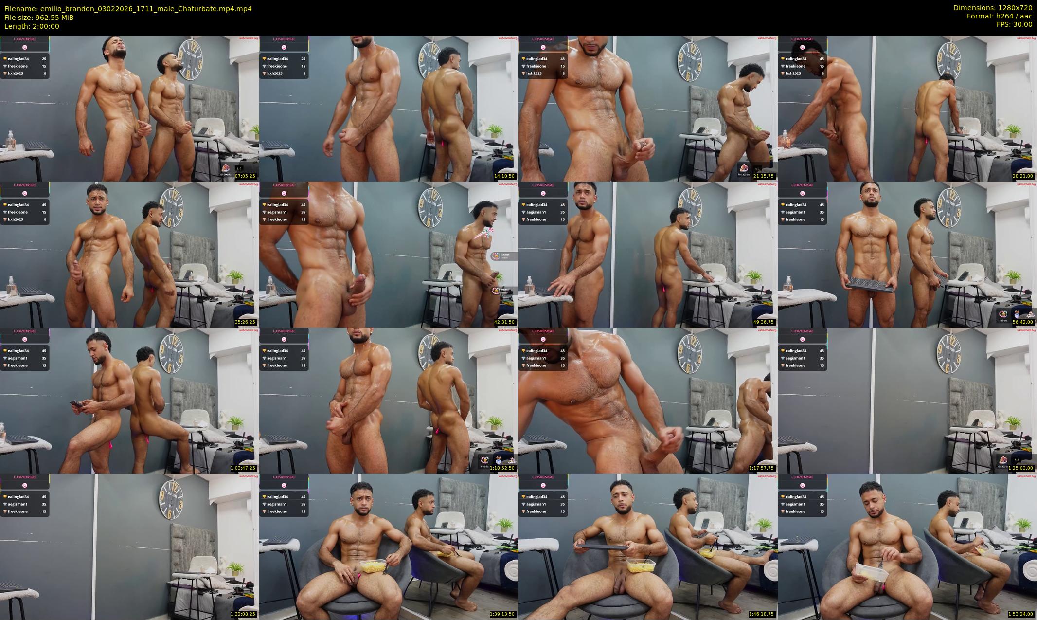 emilio_brandon — 120 minute Chaturbate male cam show recording, 720p, Feb 3, 2026