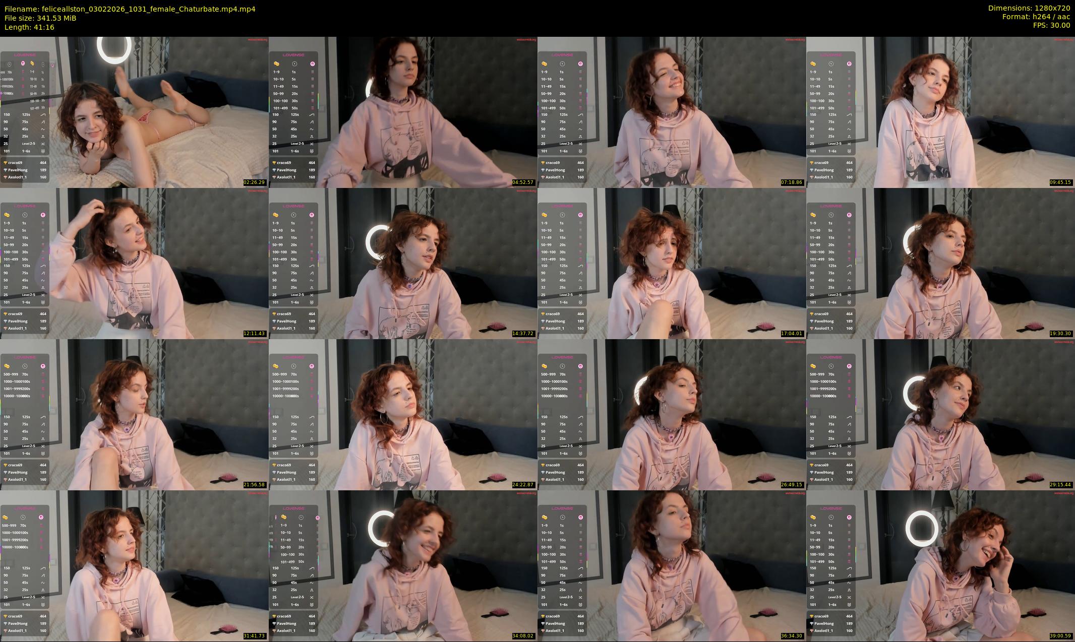 feliceallston — 42 minute Chaturbate female cam show recording, 720p, Feb 3, 2026