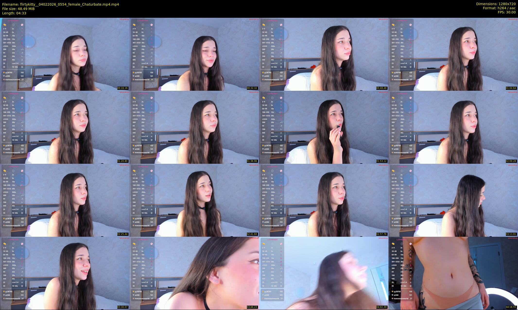flirtykitty_ — 5 minute Chaturbate female cam show recording, 720p, Feb 4, 2026