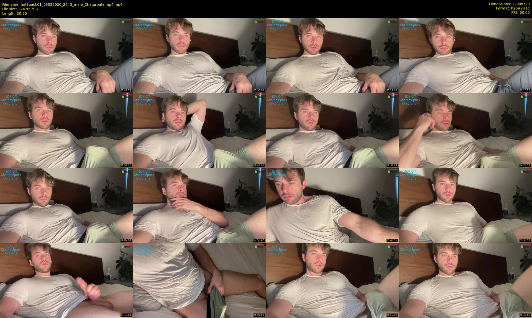 hot8pack01 — 31 minute Chaturbate male cam show recording, 720p, Feb 3, 2026
