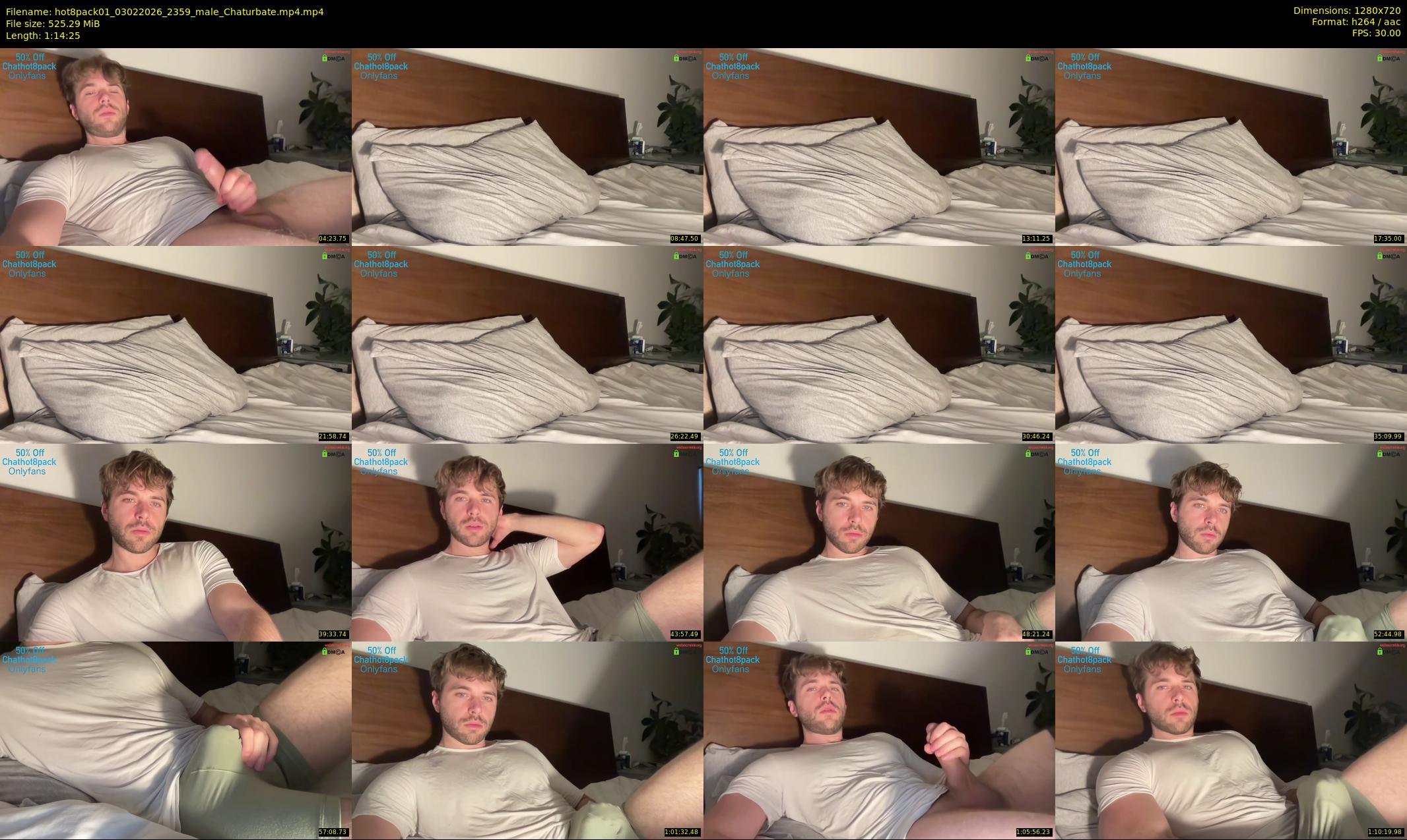 hot8pack01 — 75 minute Chaturbate male cam show recording, 720p, Feb 3, 2026