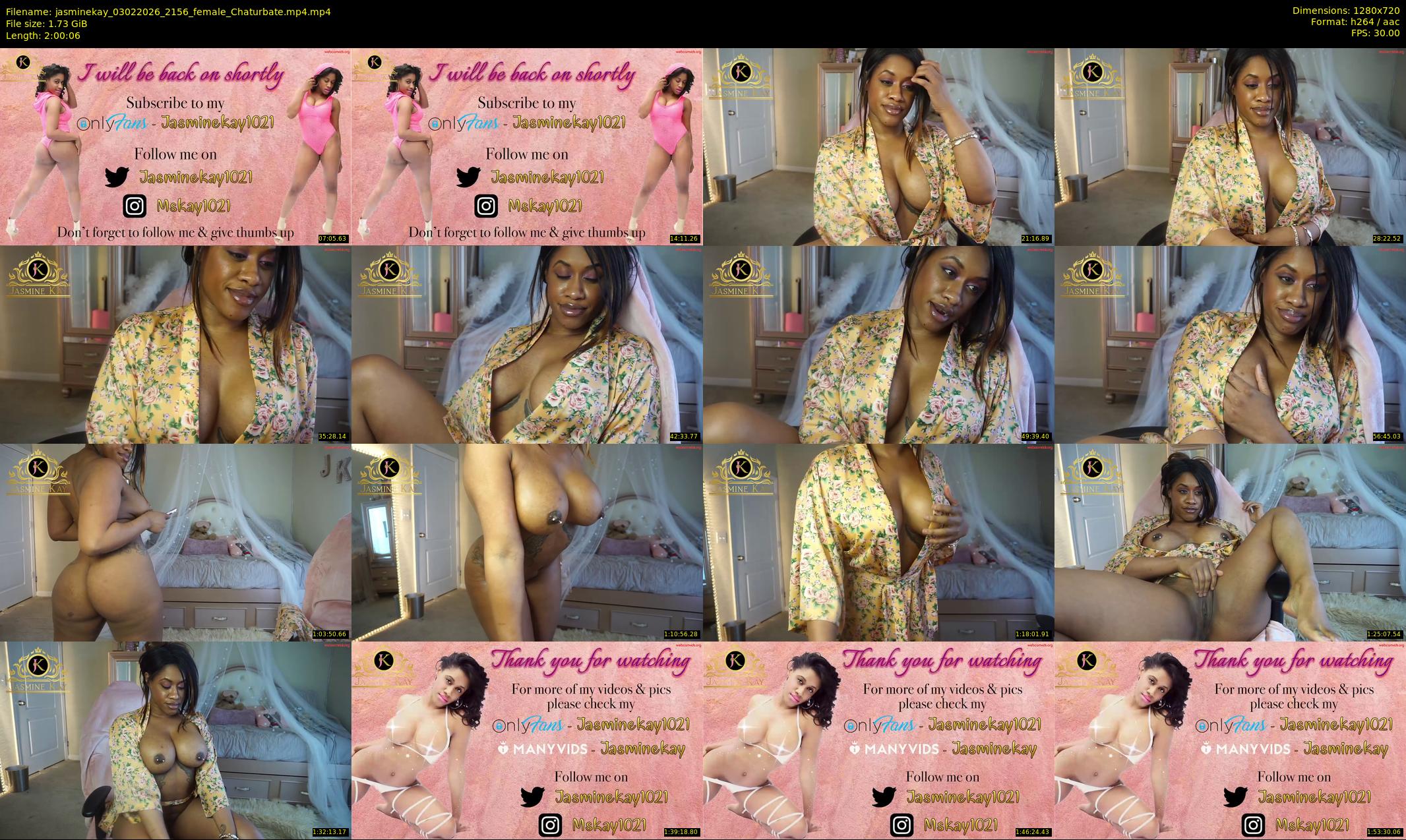 jasminekay — 121 minute Chaturbate female cam show recording, 720p, Feb 3, 2026