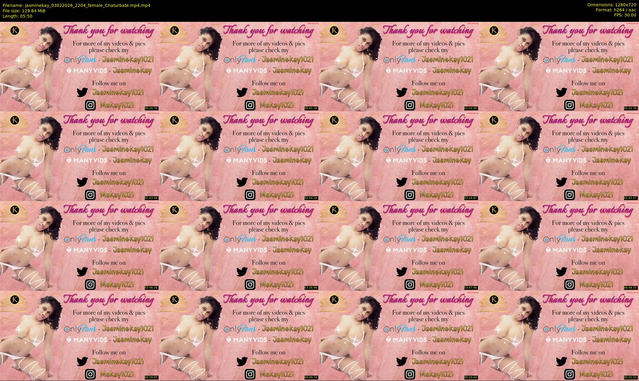 jasminekay — 6 minute Chaturbate female cam show recording, 720p, Feb 3, 2026