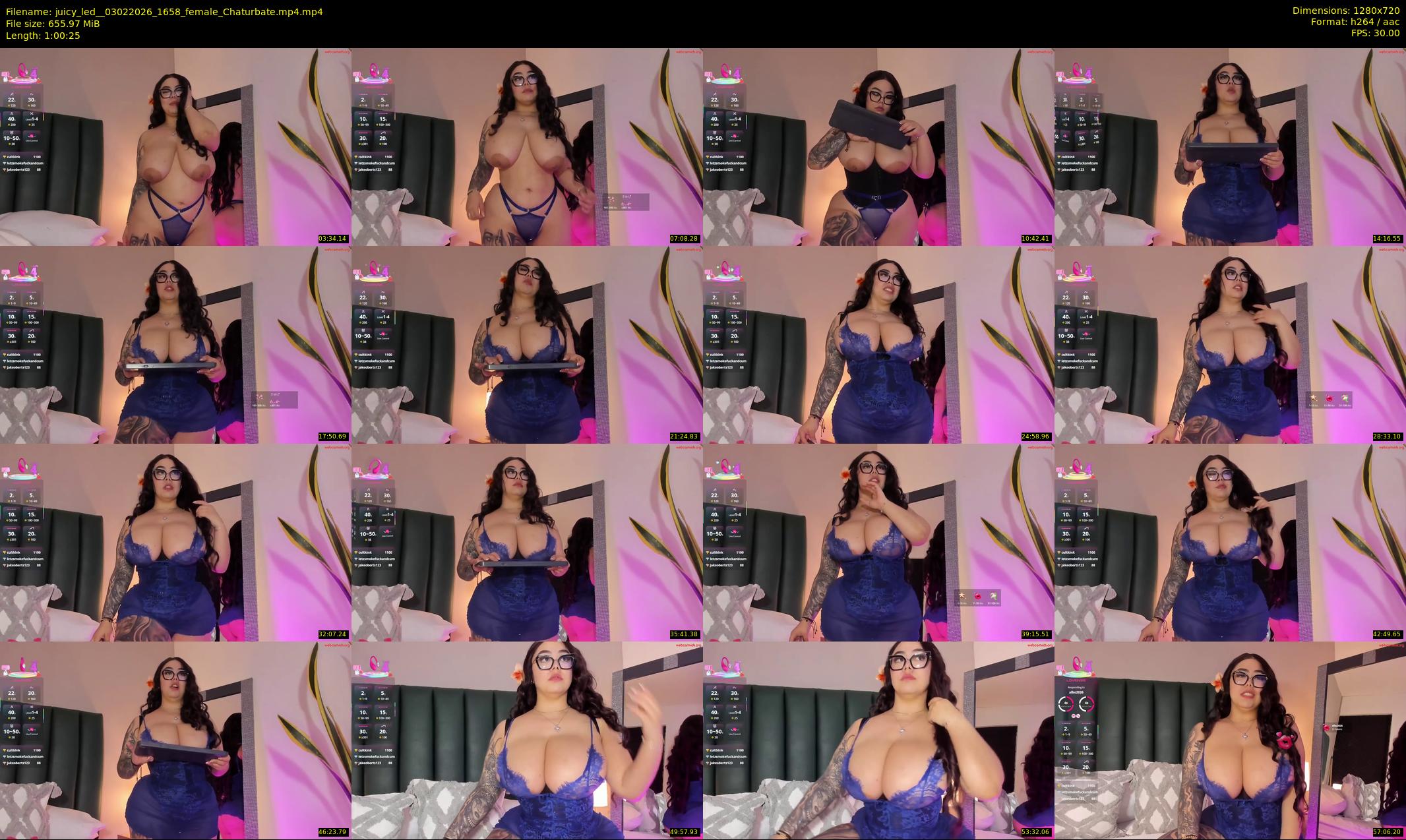 juicy_led_ — 61 minute Chaturbate female cam show recording, 720p, Feb 3, 2026